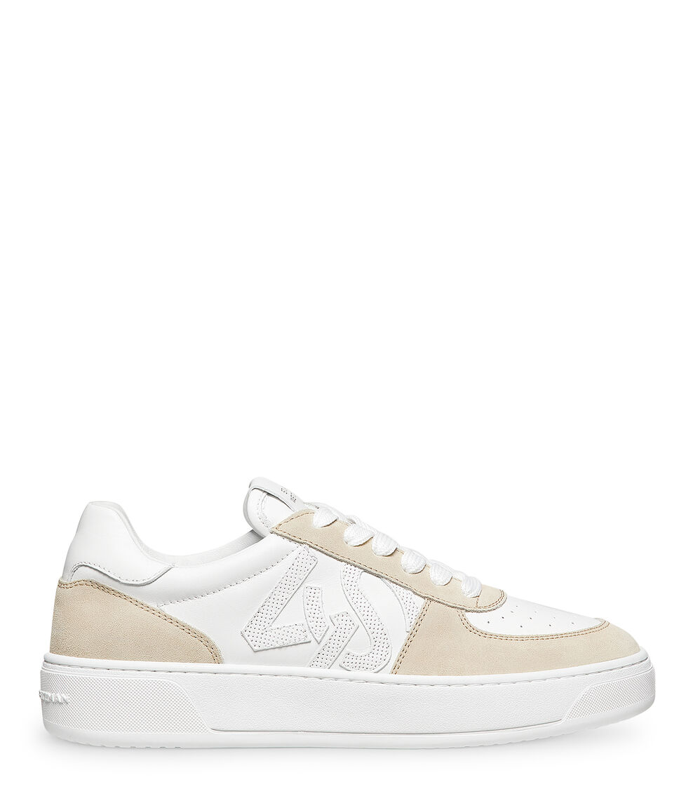 Stuart Weitzman SW COURTSIDE MONOGRAM SNEAKER WHITE/LIGHT BEIGE SH308CADWOT