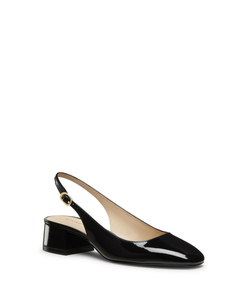 Stuart Weitzman MAEVE SLINGBACK 35 BLACK SK675PATBLK