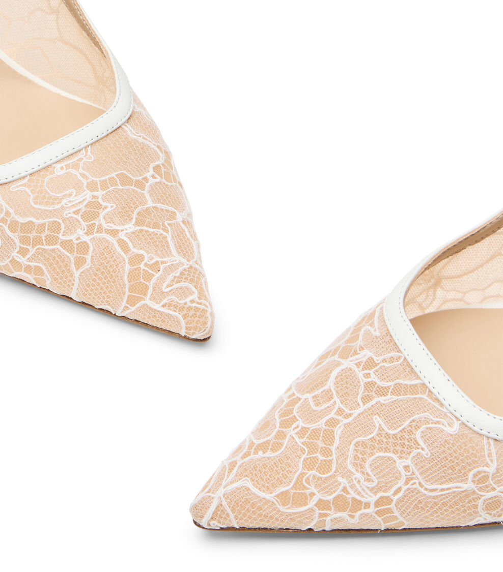 Stuart Weitzman STUART POWER SLINGBACK 75 BLANCO/BEIGE/BLANCO SN570FOQYXO