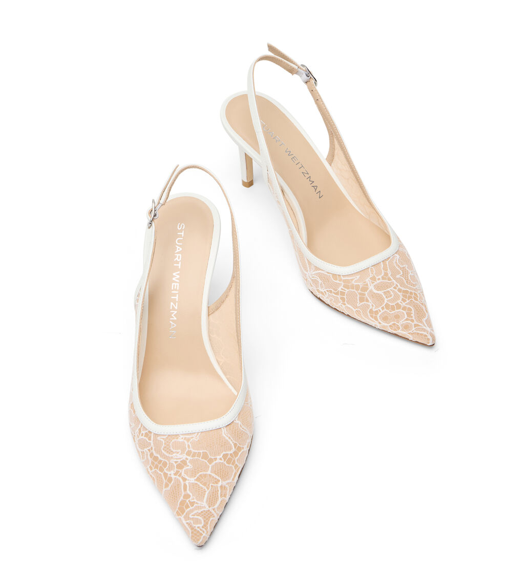 Stuart Weitzman STUART POWER SLINGBACK 75 BLANCO/BEIGE/BLANCO SN570FOQYXO