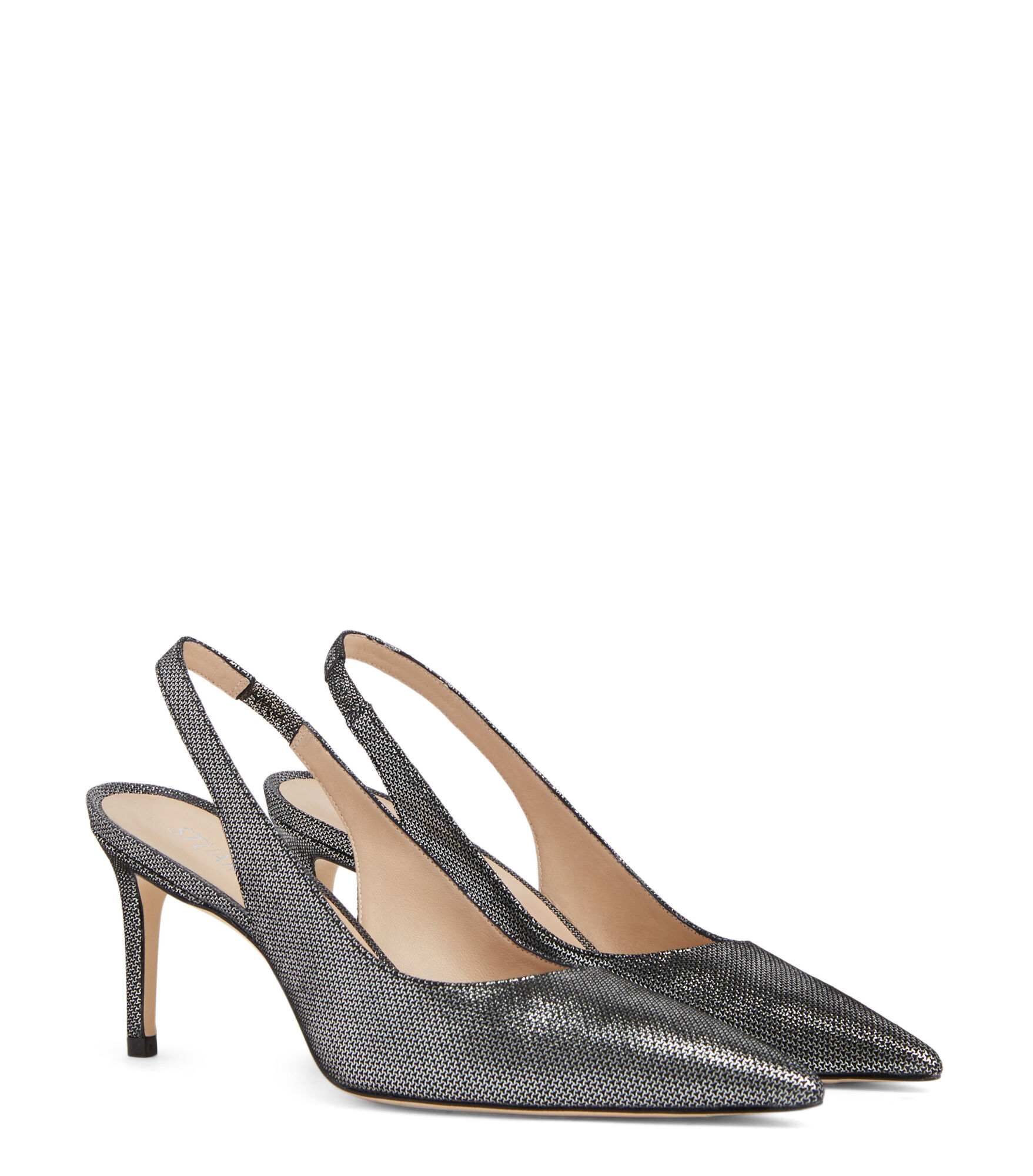 STUART 75 SLINGBACK PUMP in STEEL for Women Stuart Weitzman