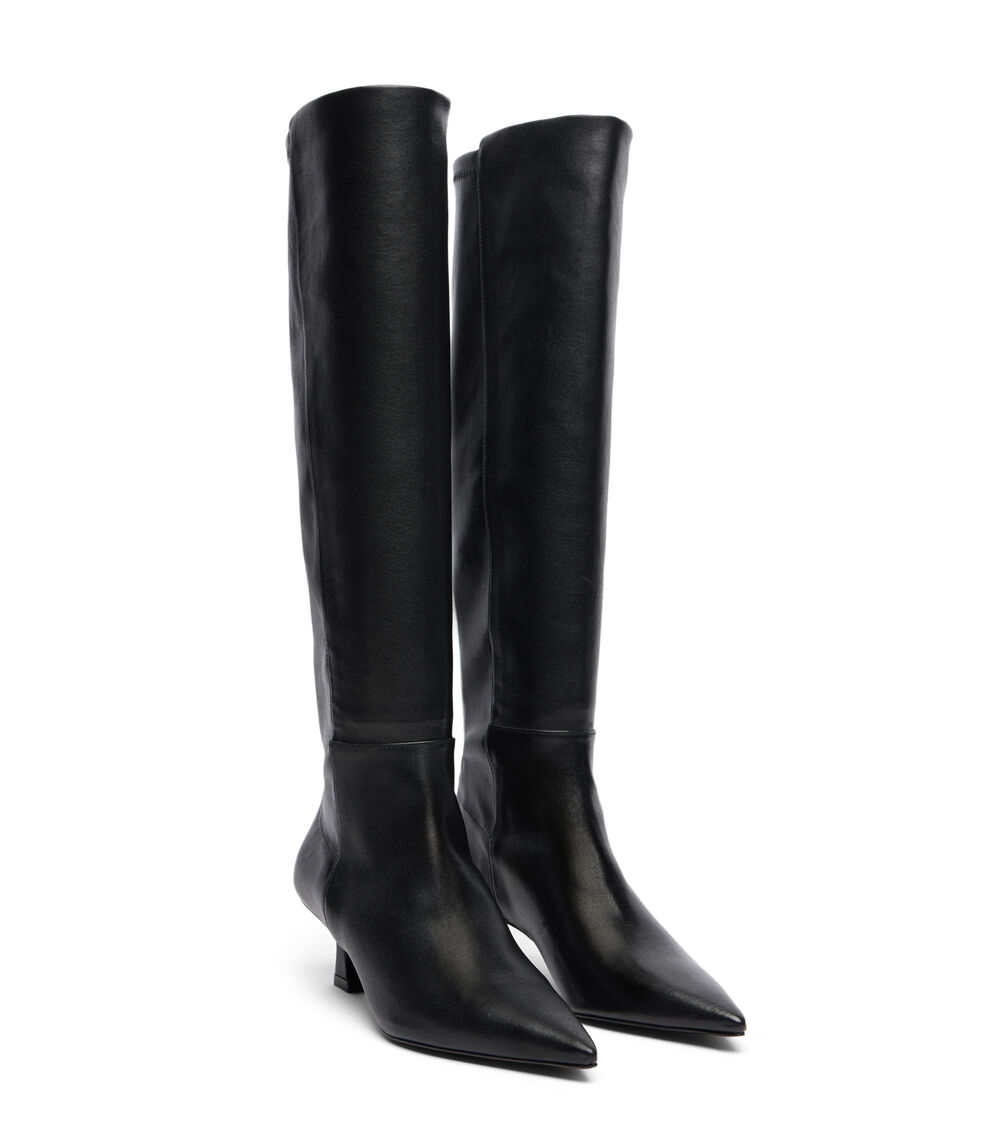 Stuart Weitzman 5050 VINNIE BOOT 50 BLACK SM444DNNBLK