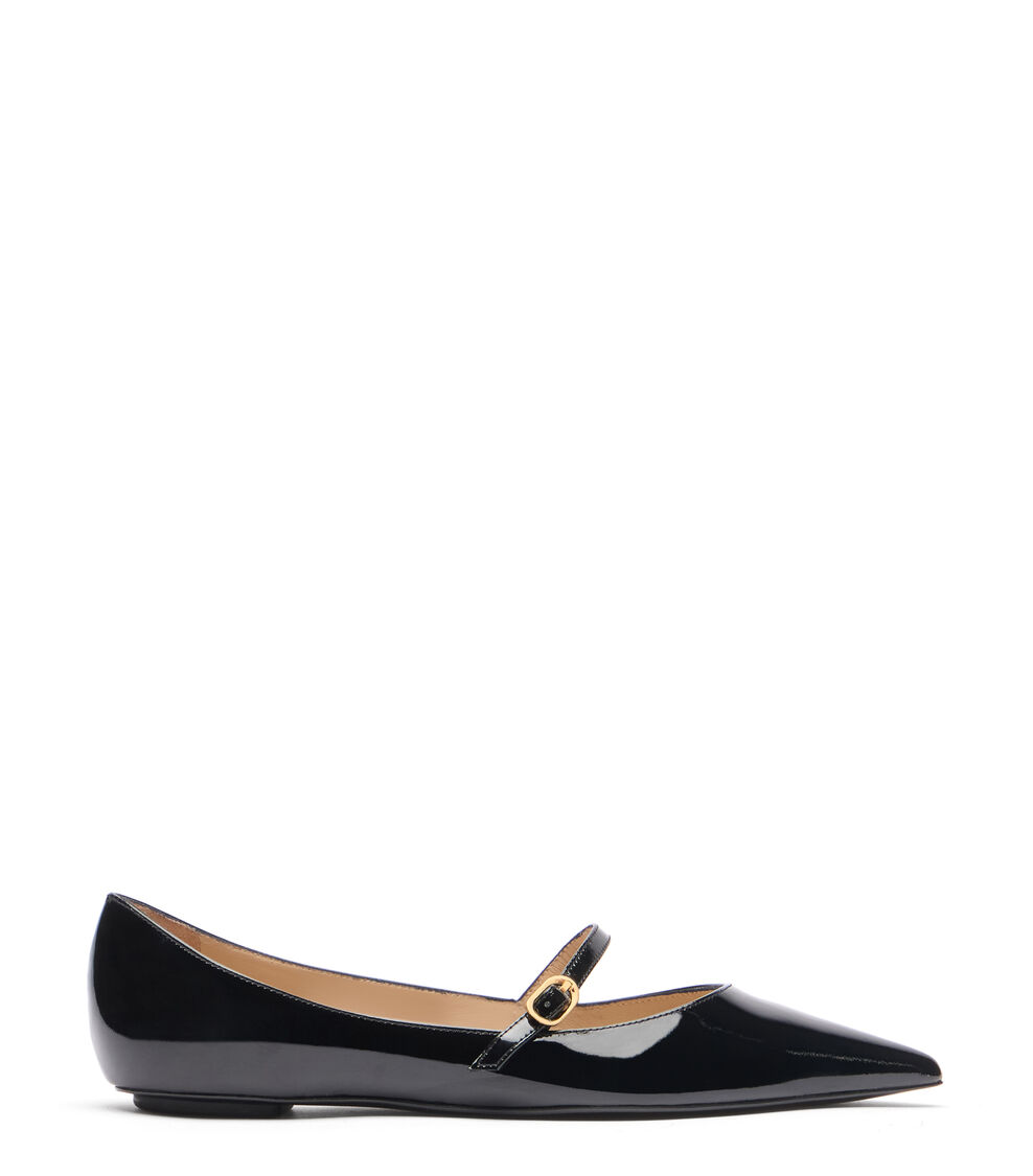 Stuart Weitzman EMILIA MARY JANE FLAT BLACK SH288PATBLK