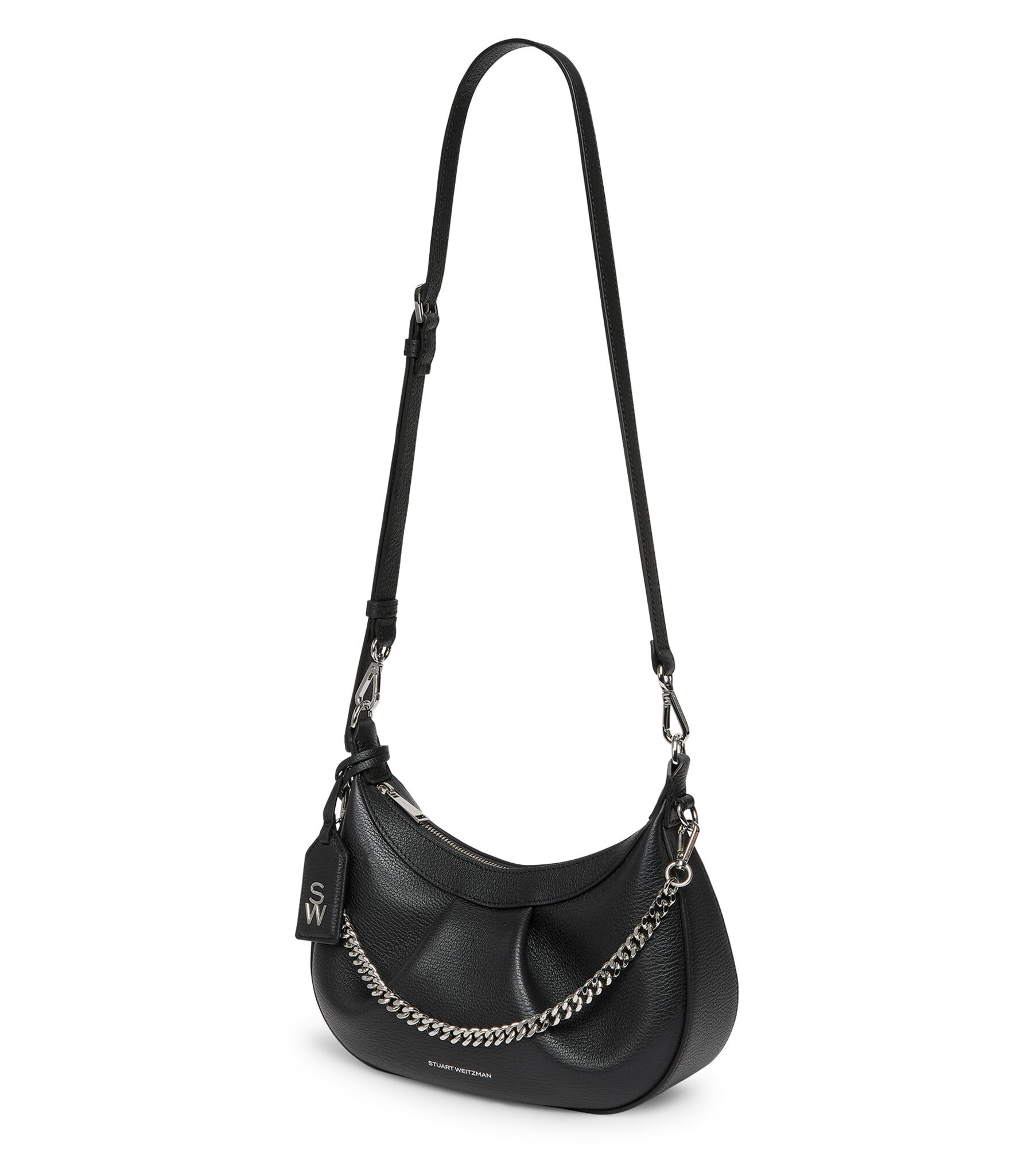 STELLAR CRESCENT BAG in BLACK for Women Stuart Weitzman UK