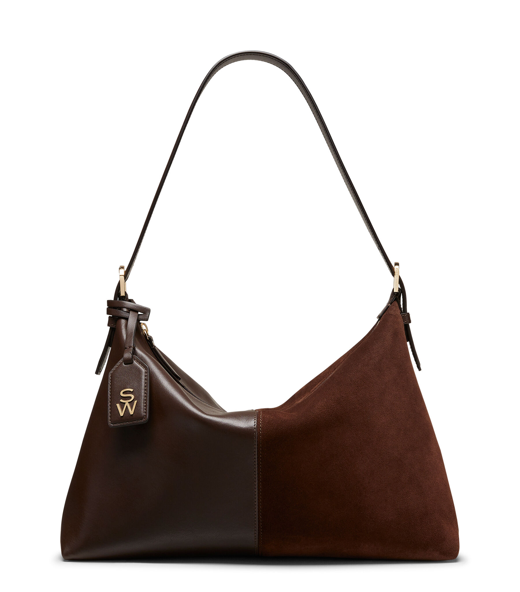 STUART 5050 SHOULDER BAG in WALNUT for Women Stuart Weitzman