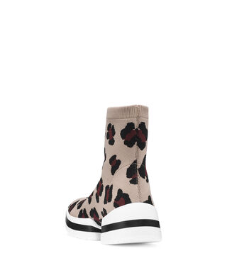 Leopard sneaker bootie top