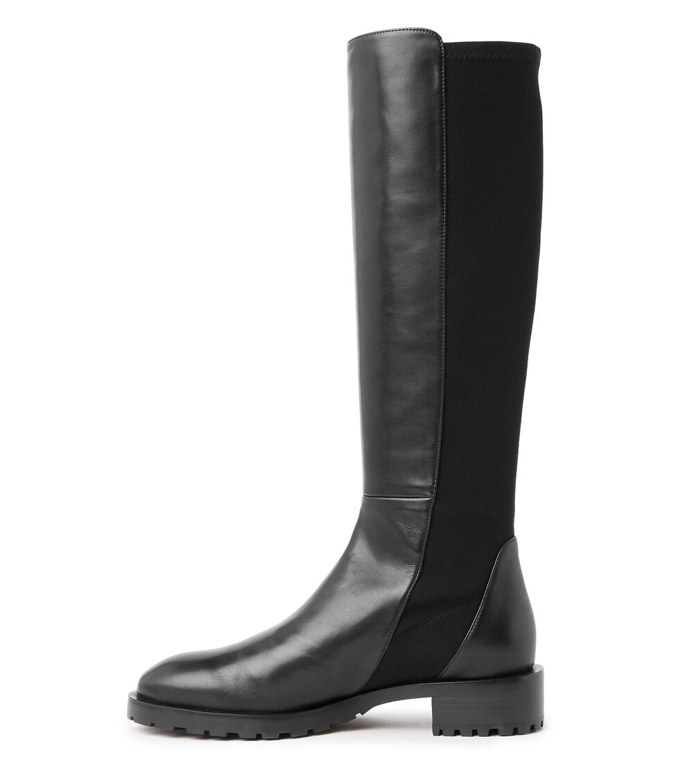 Stuart Weitzman 5050 KNEE-HI LUG BOOT BLACK SC718NSGBLK