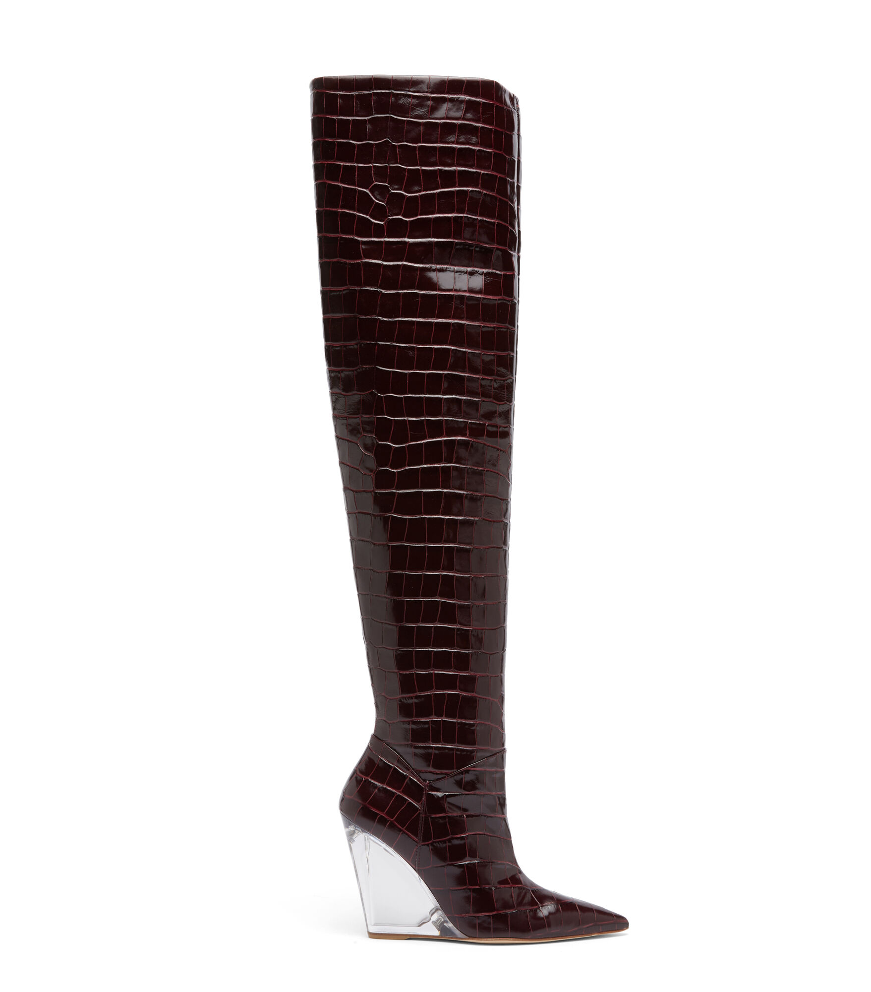 LUCITE 100 WEDGE BOOT, Last chance, , IMPRIMÉ CROCO - Stuart Weitzman - Modalova