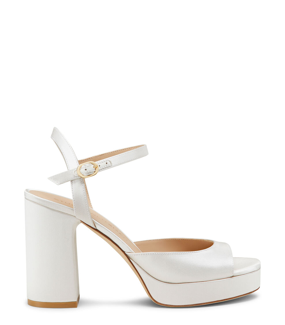 Stuart Weitzman DAYNA II PLATFORM CREAM SK008SANCRM