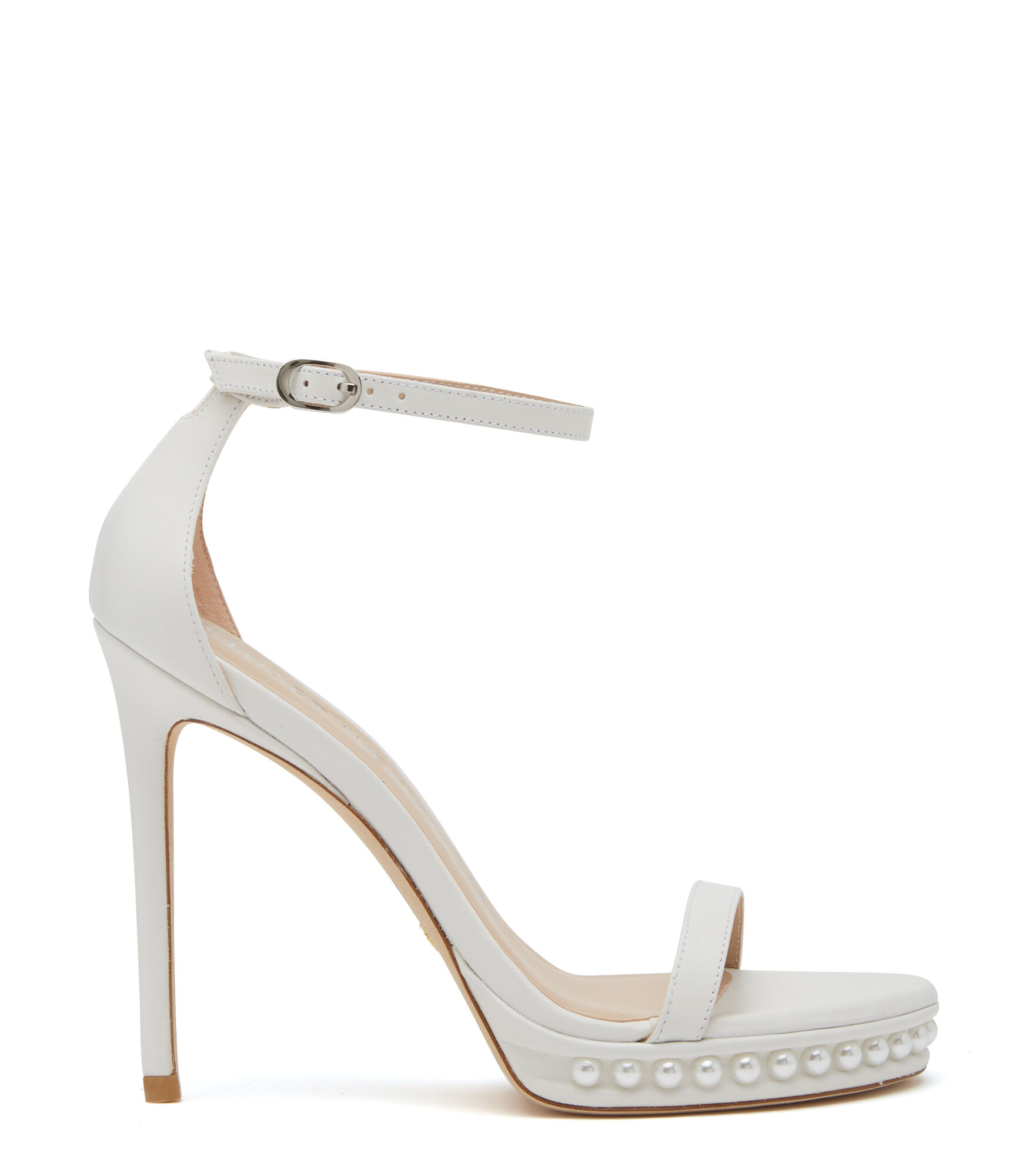 NUDISTDISCO PEARL SANDAL in WHITE for Women Stuart Weitzman