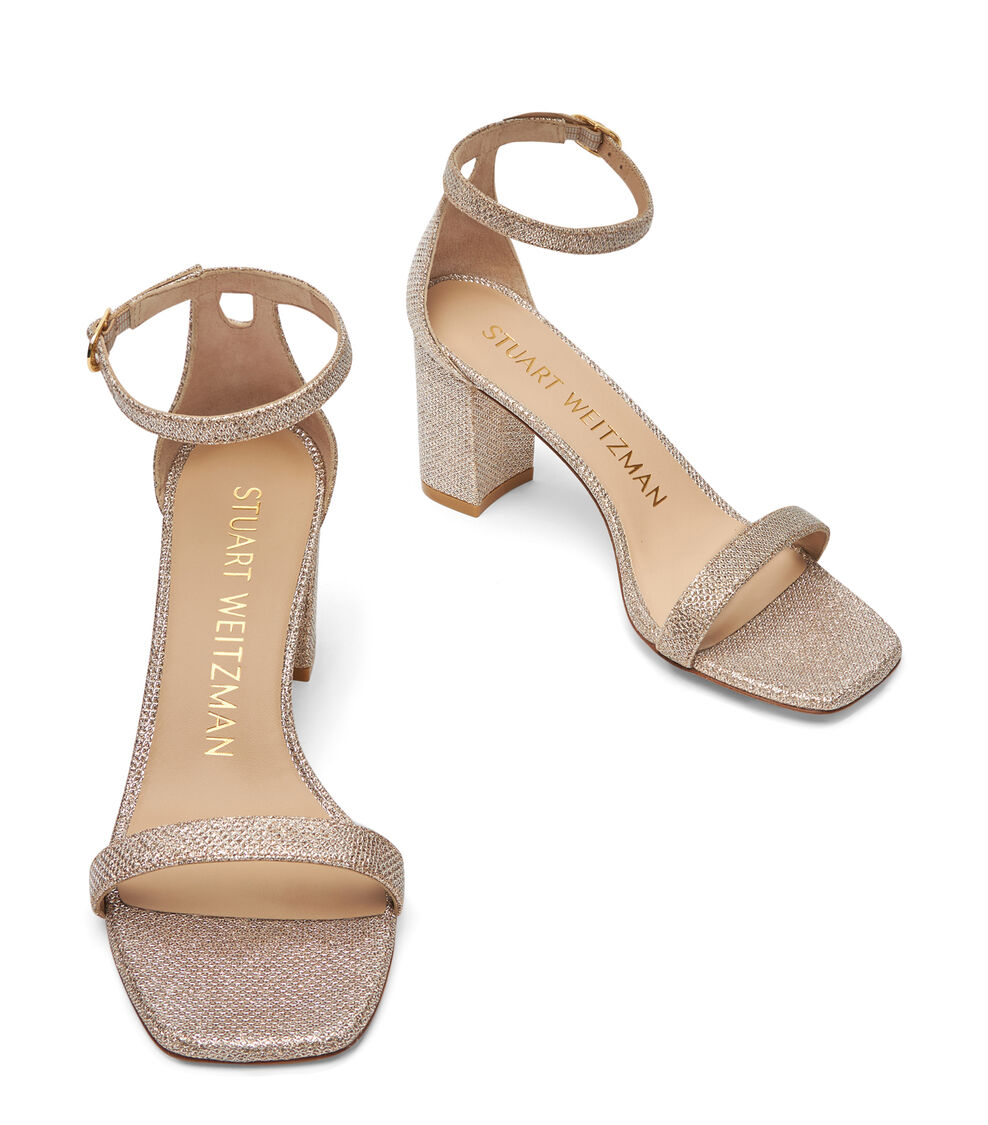 Stuart Weitzman NUDISTCURVE 75 BLOCK SANDAL POUDRE SA890NENQ24