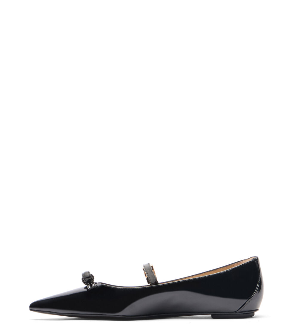 Stuart Weitzman STUART FELICITY MARY JANE FLAT BLACK SK139PATBLK