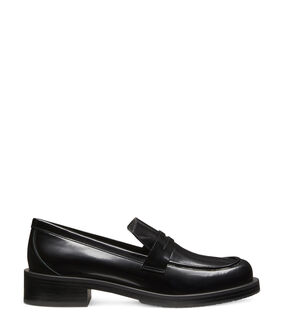 Stuart Weitzman PALMER BOLD LOAFER BLACK SG649APSBLK
