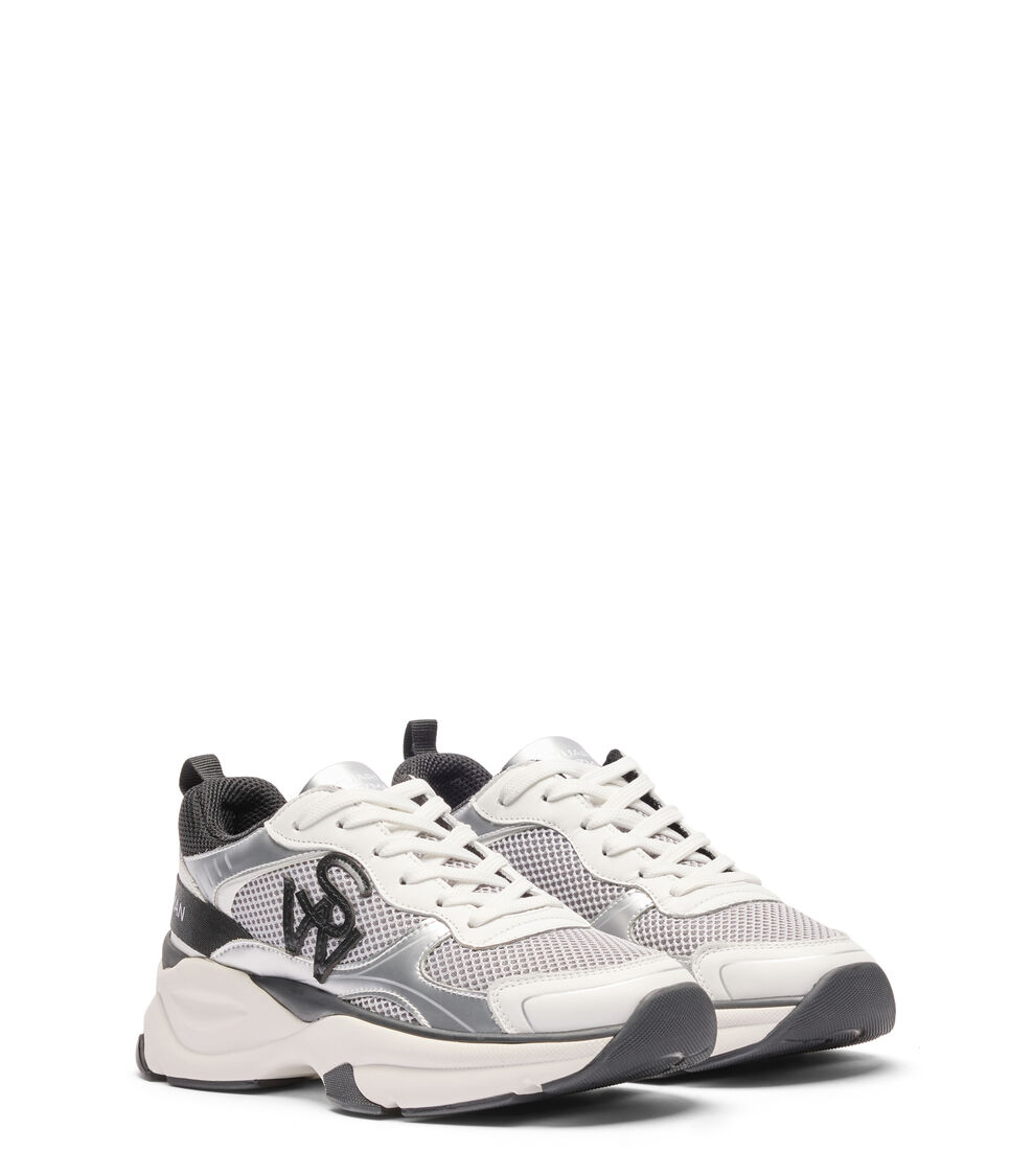 Stuart Weitzman SW TRAINER Stuart Weitzman SW TRAINER WHITE/SILVER/SILVER SJ512CMEXF4