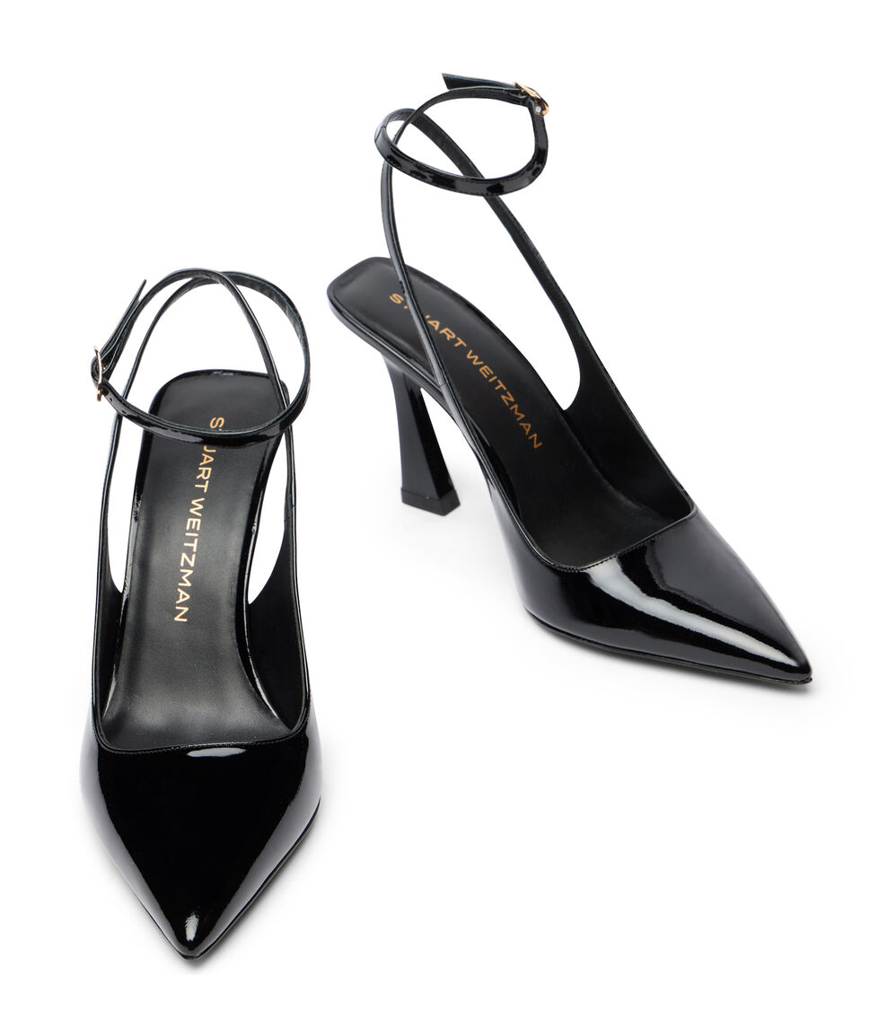 Stuart Weitzman VINNIE 85 STRAP PUMP BLACK SM598PATBLK