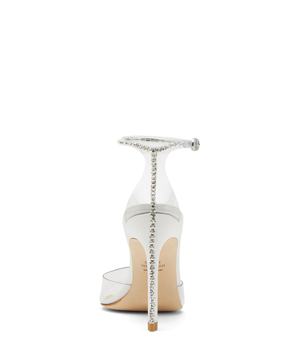 Stuart Weitzman STUART GLAM 100 STRAP PUMP BIANCO SC002PVRUKM