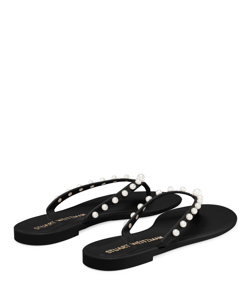 Stuart Weitzman GOLDIE JELLY FLIP FLOP Stuart Weitzman GOLDIE JELLY FLIP FLOP BLACK SE239SEMBLK
