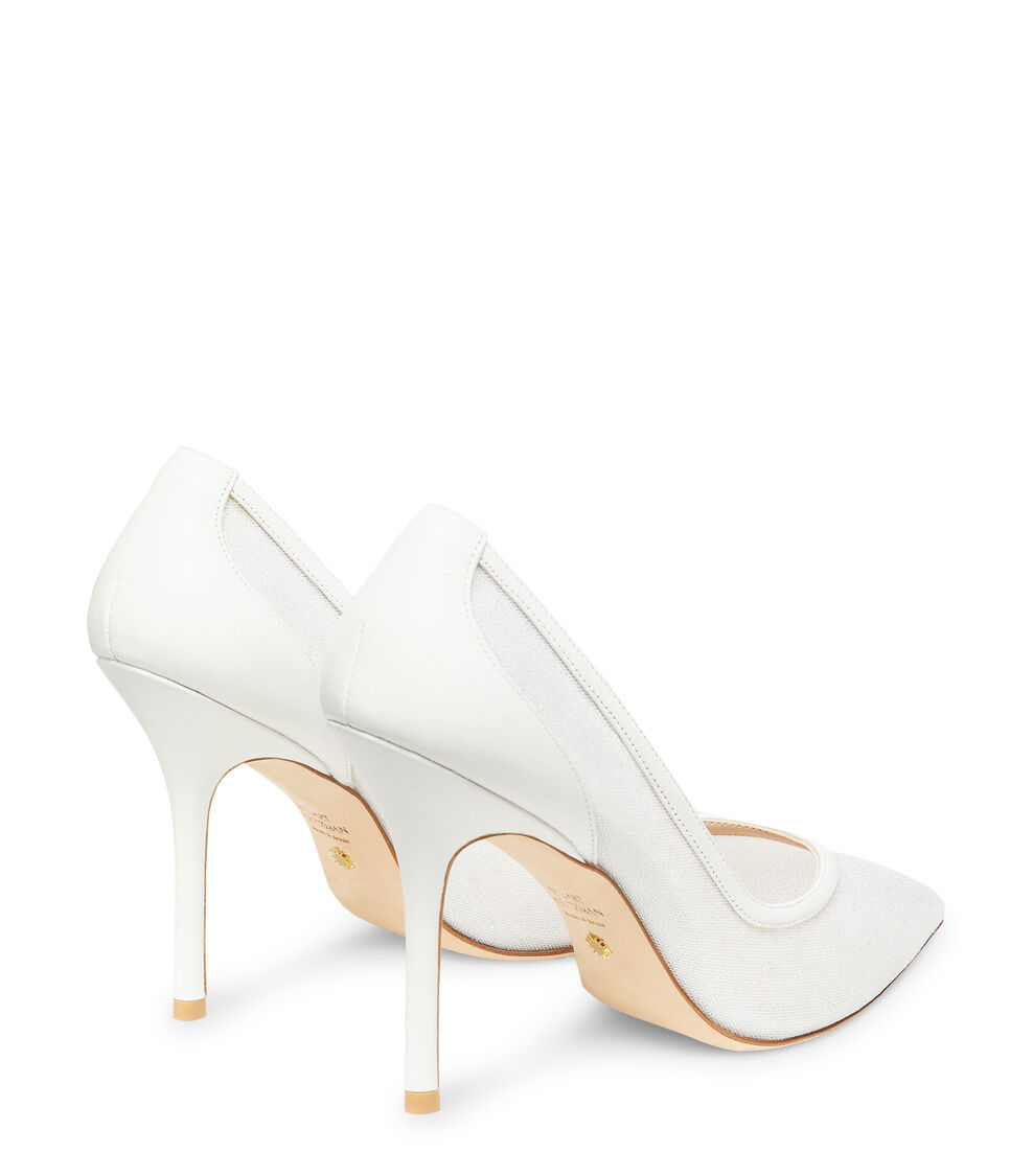 Stuart Weitzman EVA 100 PUMP WHITE SH842SKQWHT