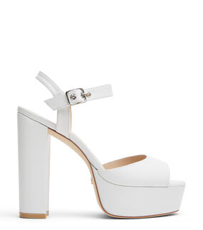 Stuart Weitzman RYDER 95 PLATFORM SANDAL BIANCO S5534SMOWHT