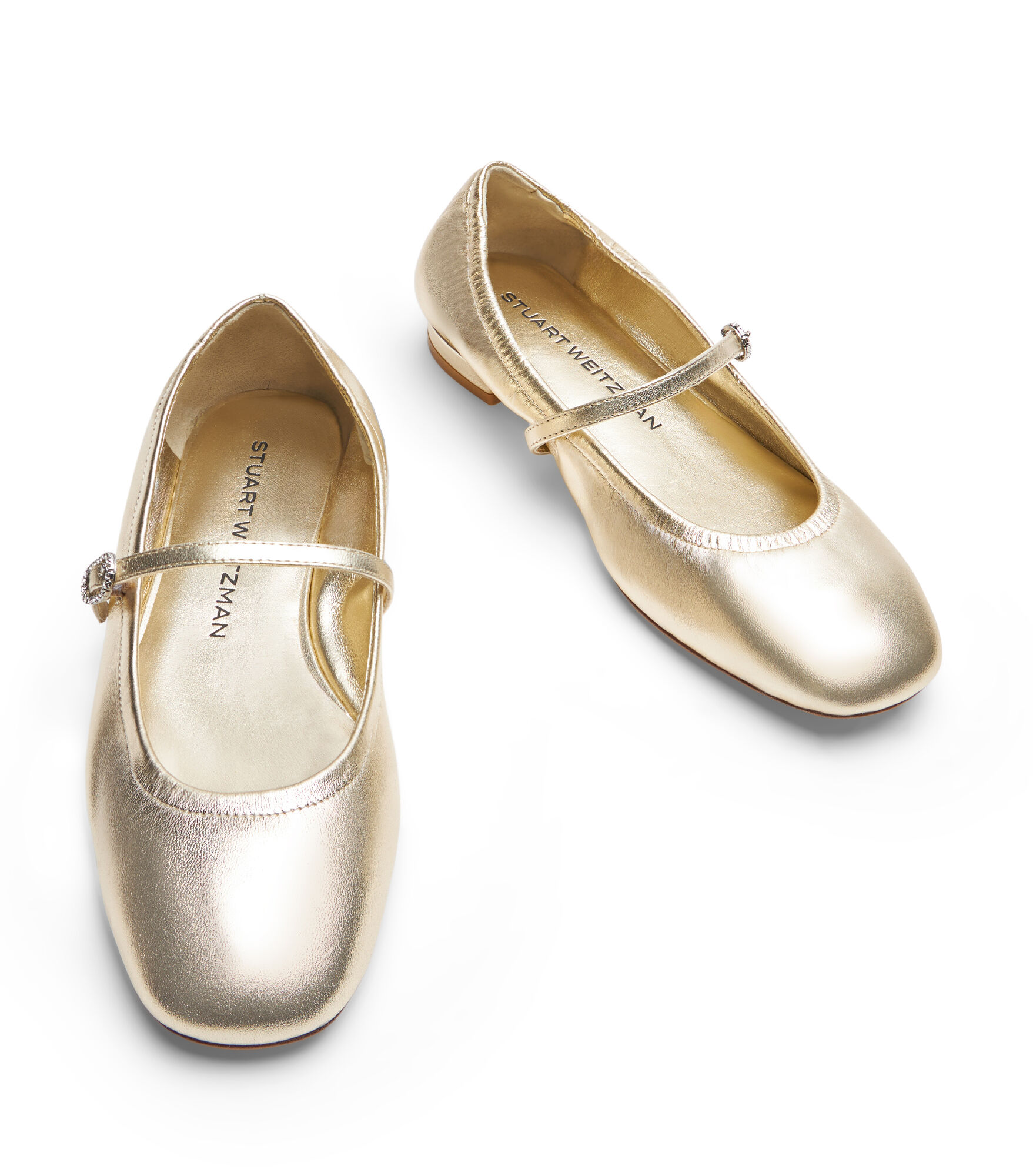 CLARIS BALLET FLAT in LIGHT GOLD for Women | Stuart Weitzman® UK