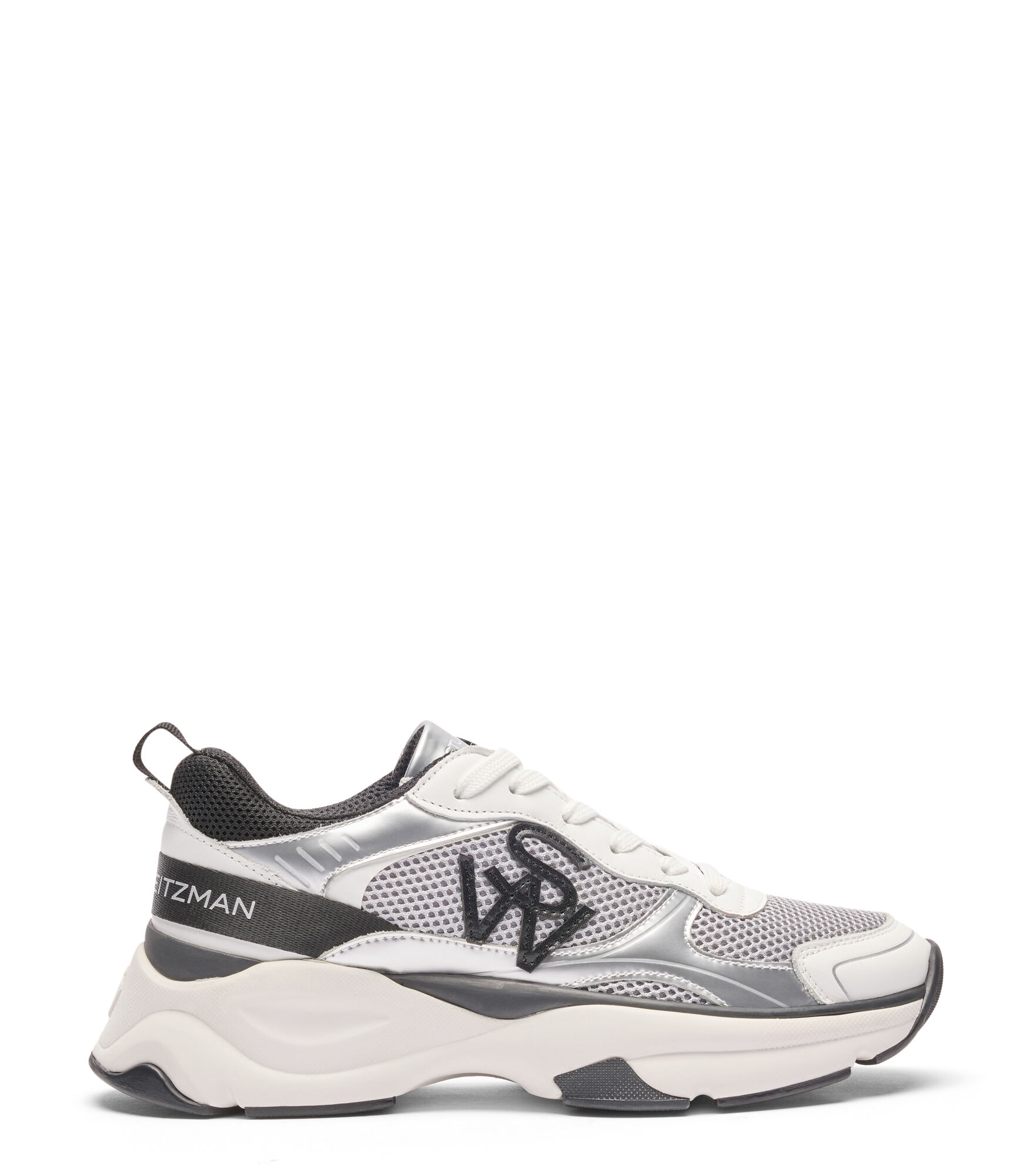 SW TRAINER, SNEAKERS, //, CALF/METALLIC MESH/METALLIC LEATHER - Stuart Weitzman - Modalova