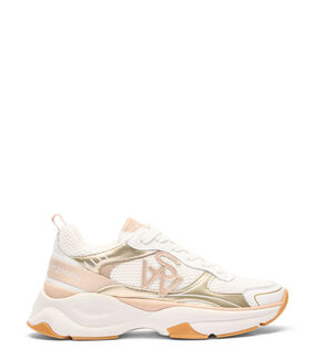 Stuart Weitzman SW TRAINER WHITE/BARELY BEIGE/PLATINUM SL648CMLY8Z