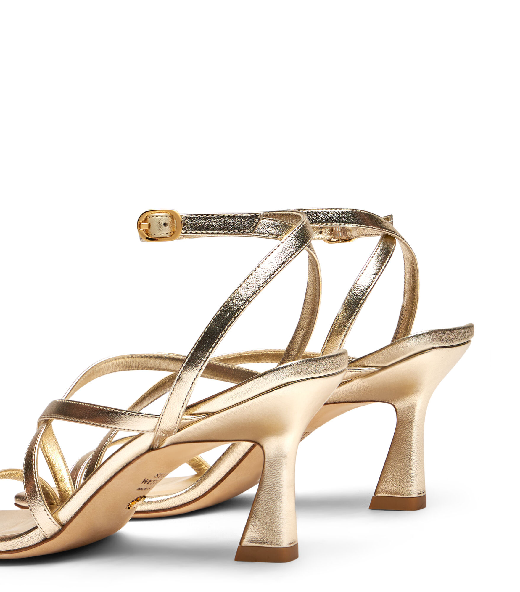 OASIS 75 ANKLE STRAP SANDAL in LIGHT GOLD for Women Stuart Weitzman