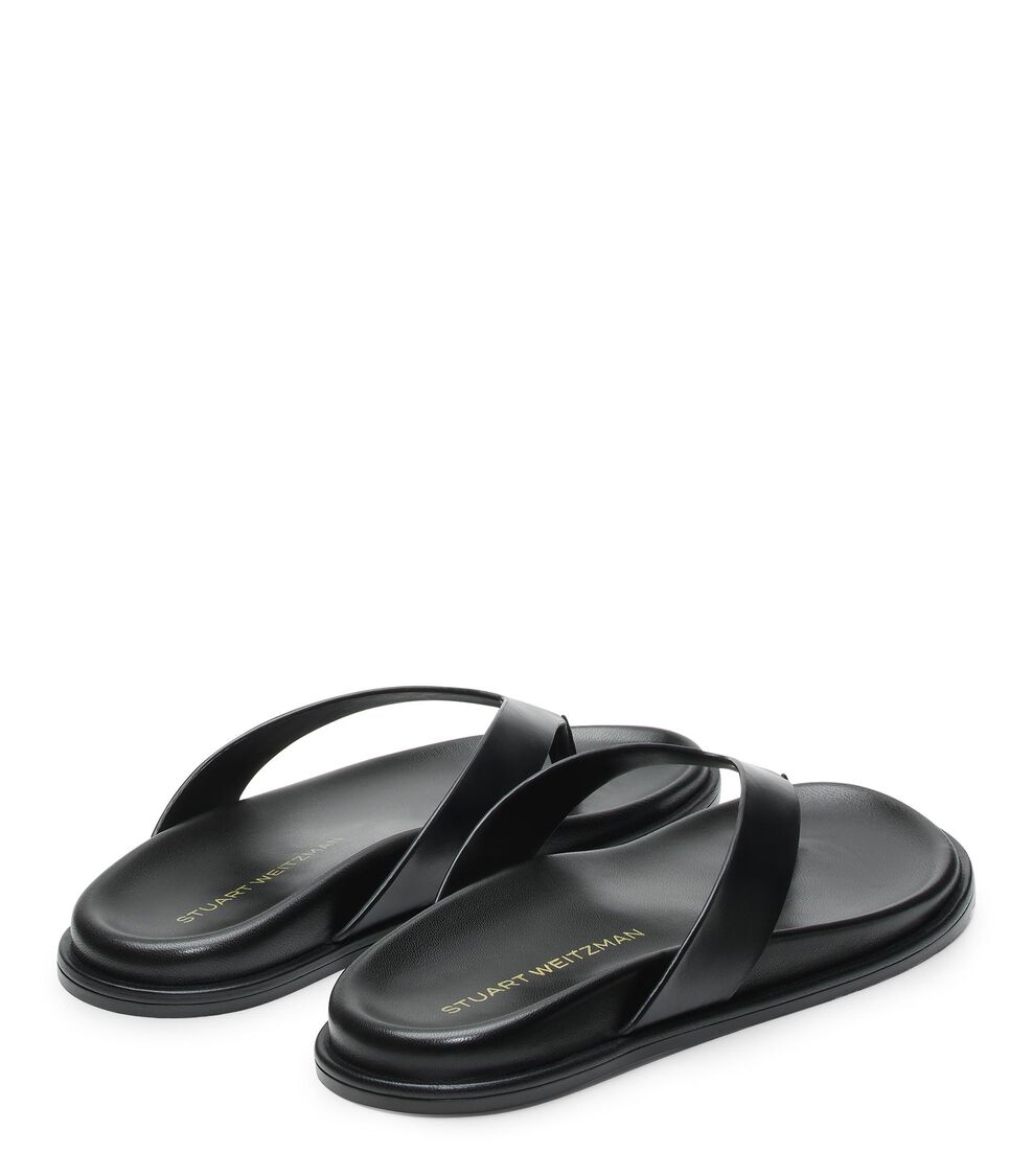 Stuart Weitzman MARYKATE THONG SANDAL BLACK SN616SMOBLK