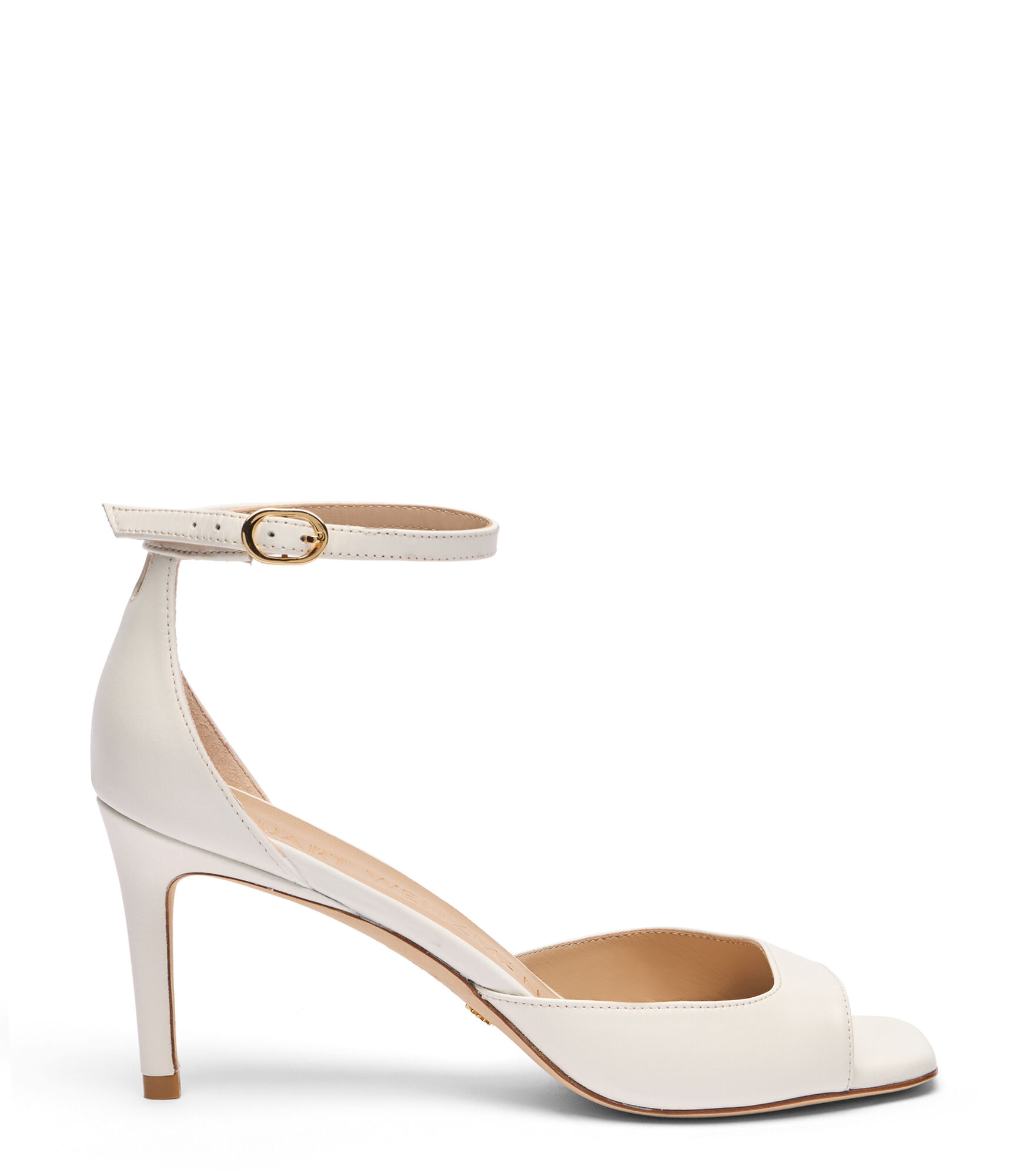 NUDISTIA 75 SANDAL, SANDALES, CRÈME, CUIR DE VEAU LISSE - Stuart Weitzman - Modalova