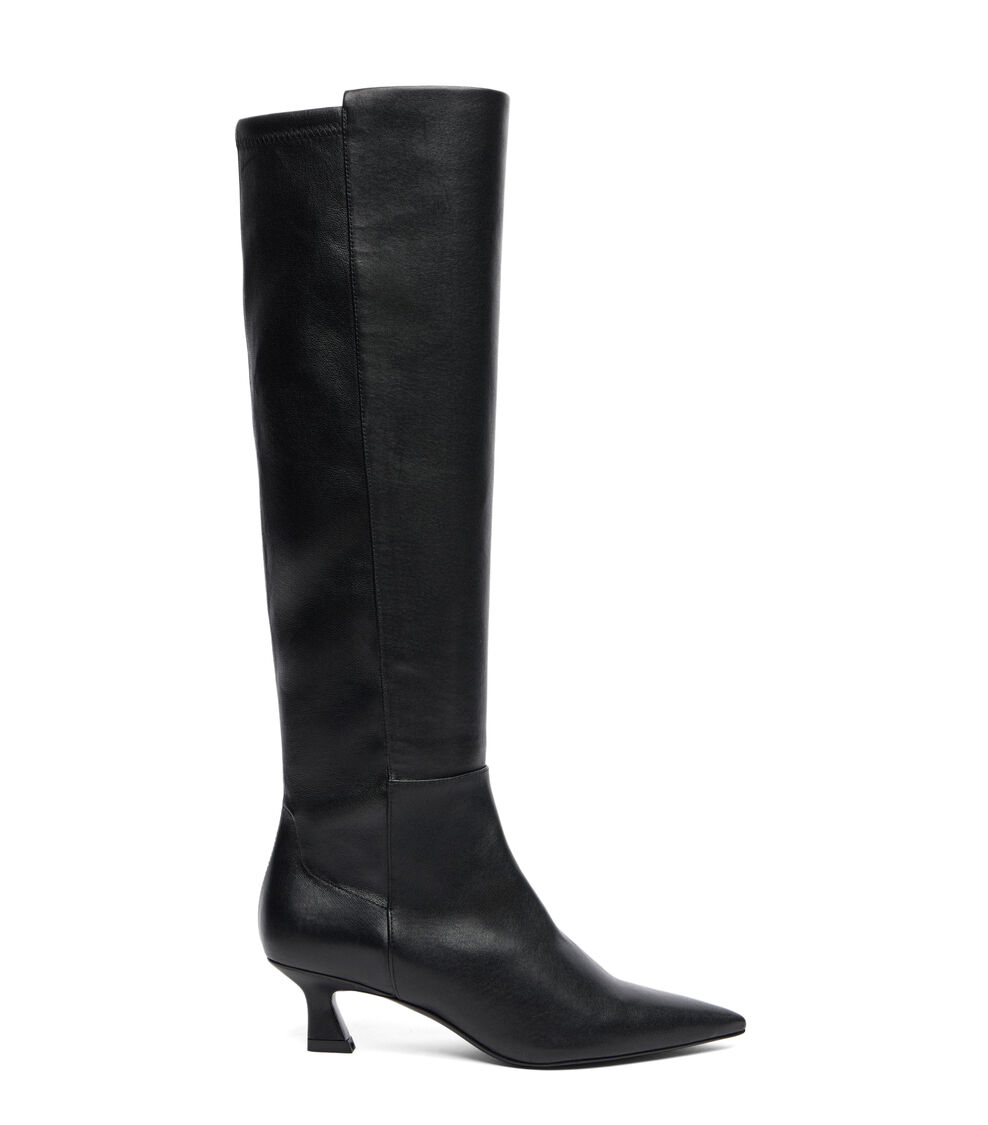 Stuart Weitzman 5050 VINNIE BOOT 50 BLACK SM444DNNBLK