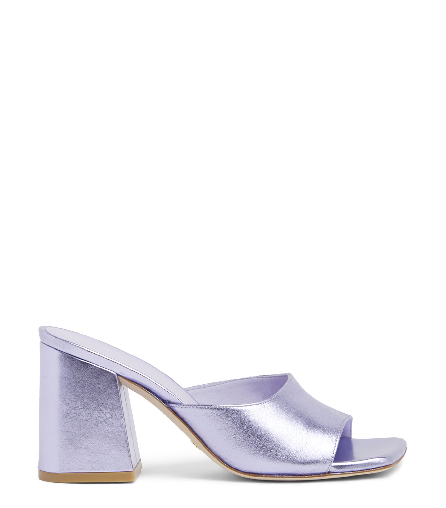TIA 85 FLAREBLOCK SLIDE, Last chance, , MÉTALLISÉ LIQUIDE - Stuart Weitzman - Modalova