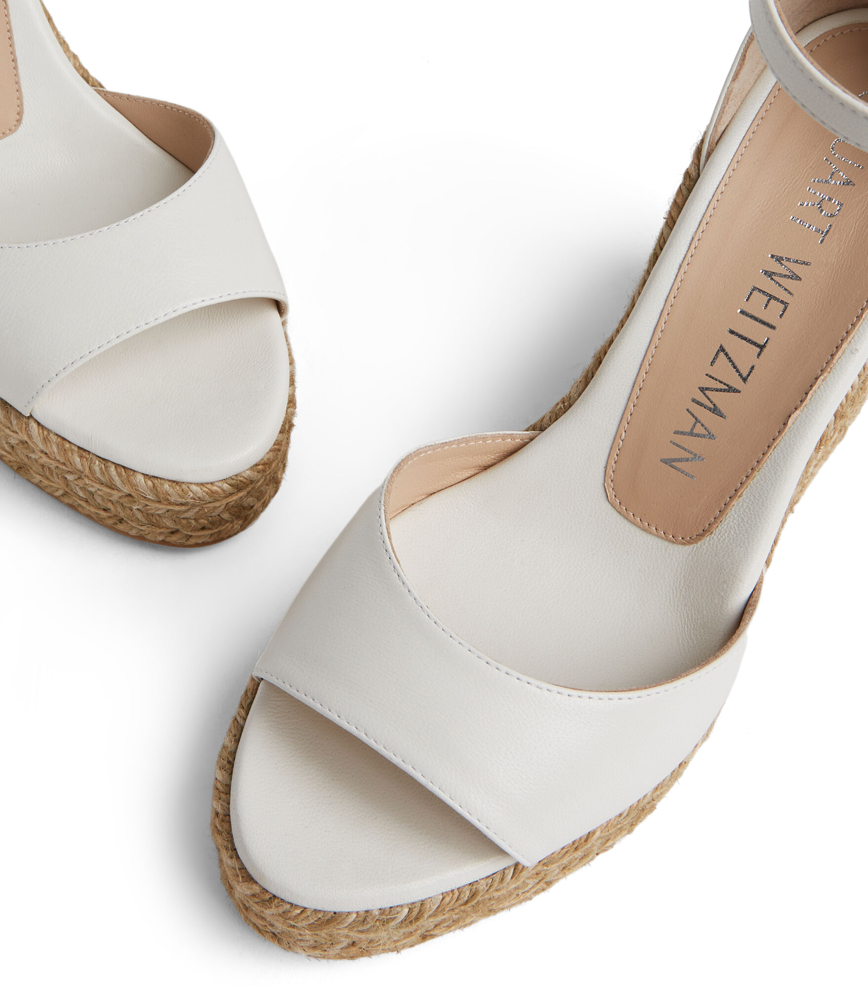 NUDISTCURVE ESPADRILLE WEDGE in WHITE for Women | Stuart Weitzman®