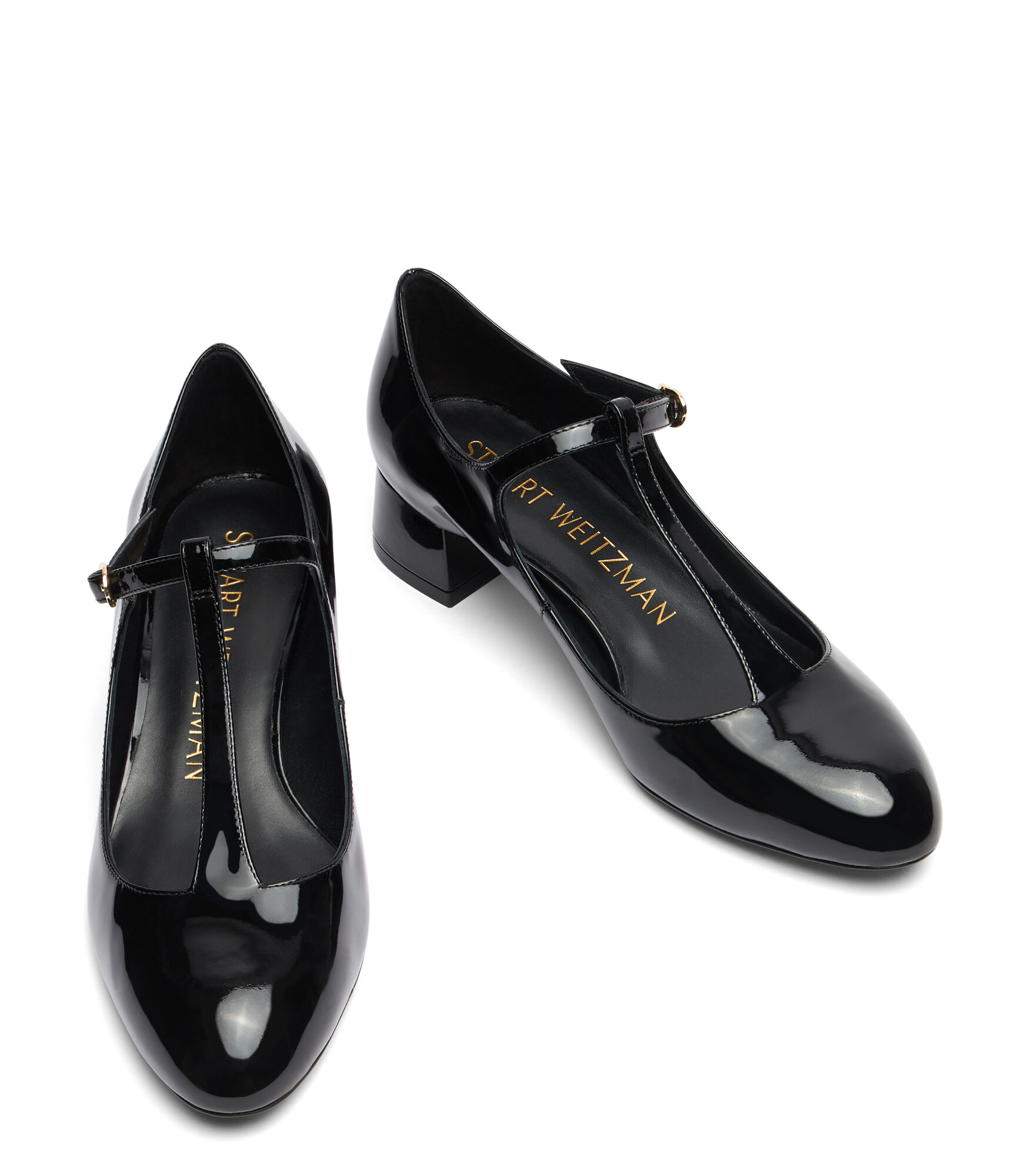 パンプス STUART WEITZMAN Women Shoes SJ434VINNIE50S Black VIVIENNE T-STRAP PUMP in BLACK for Women | Stuart Weitzman®