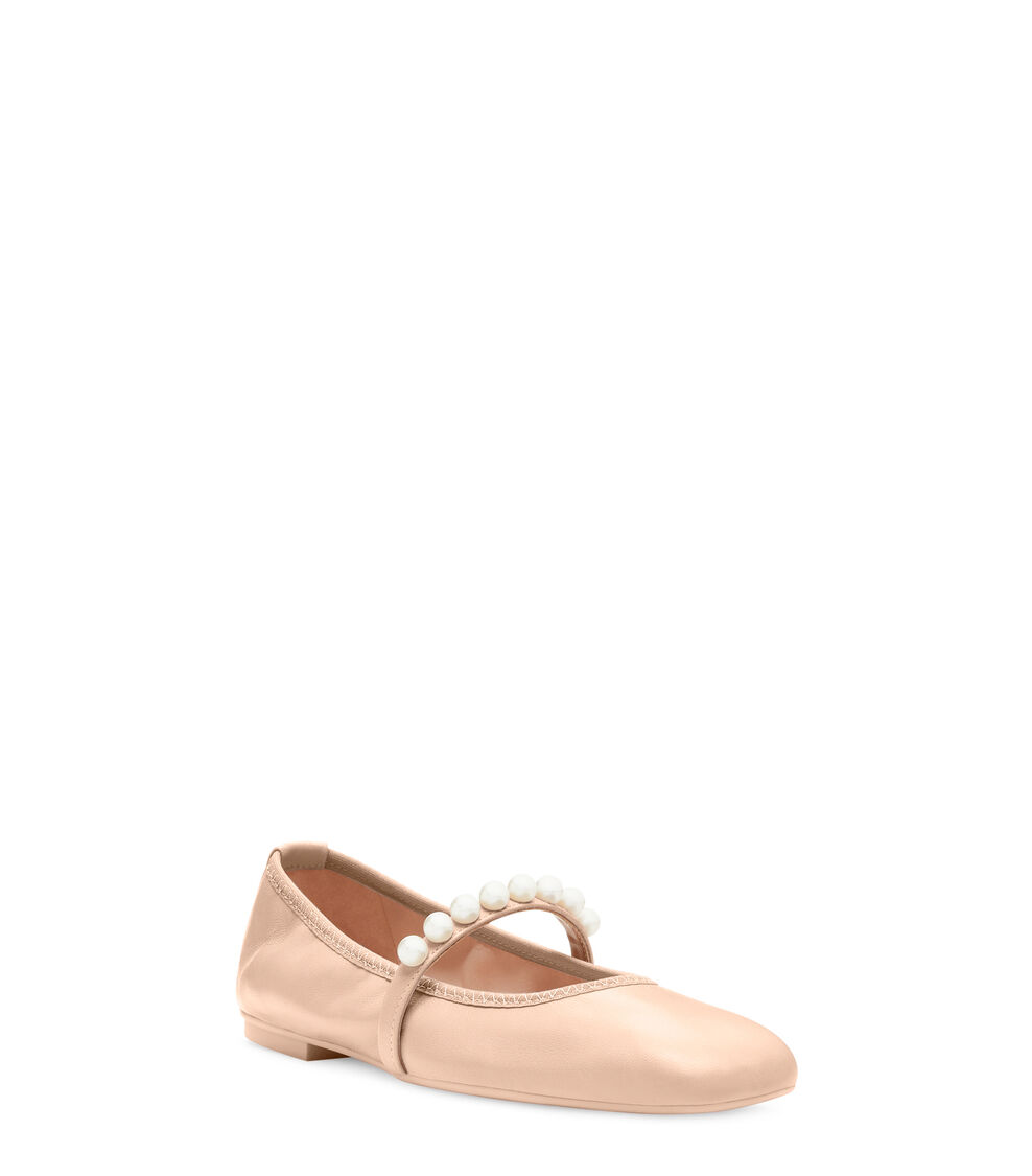 Stuart Weitzman GOLDIE BALLET FLAT POUDRE SF896LARQ24