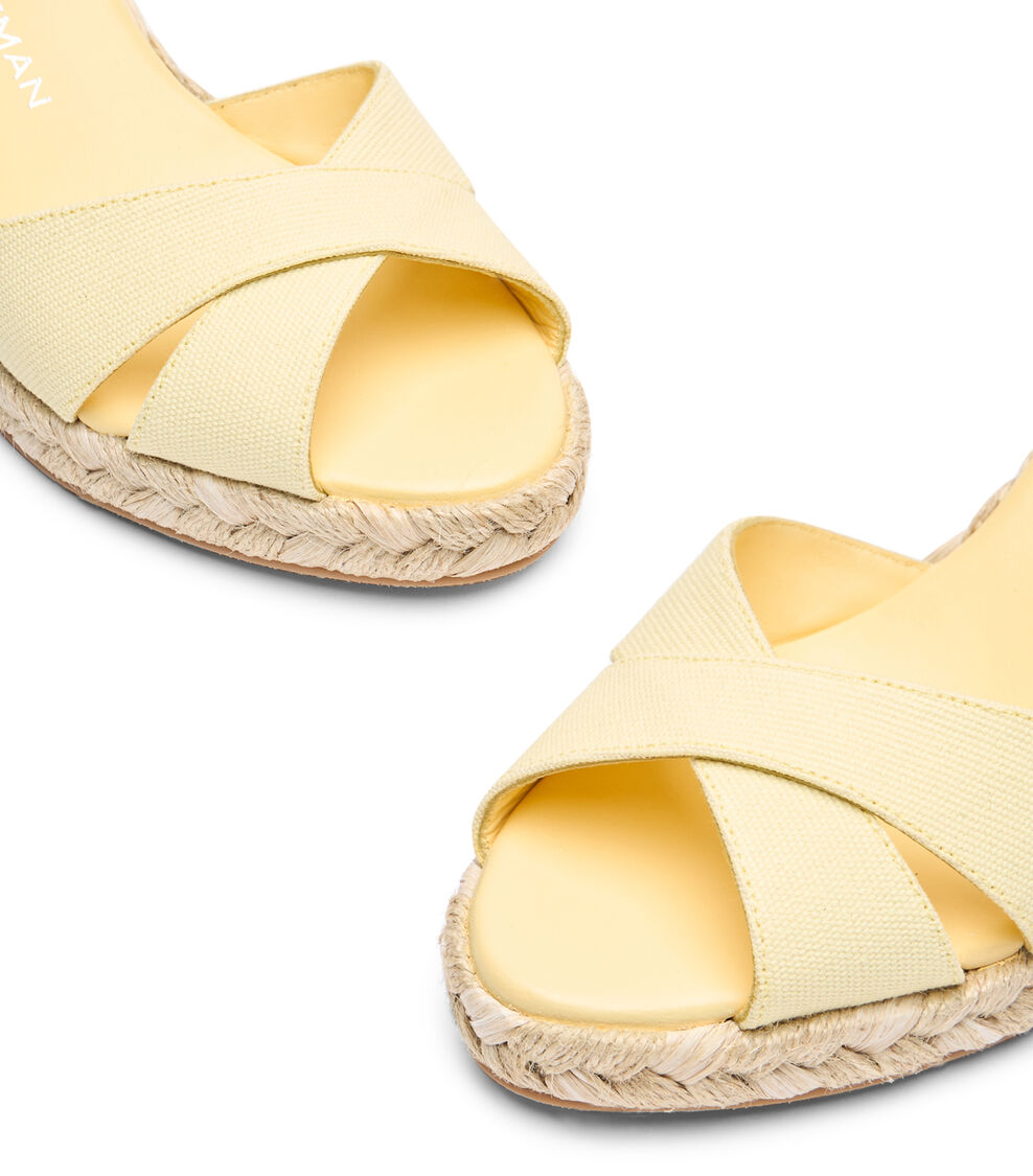 Stuart Weitzman MIRELA II ESPADRILLE WEDGE Stuart Weitzman MIRELA II ESPADRILLE WEDGE LEMON CHIFFON/NATURAL SK887CNAXWG