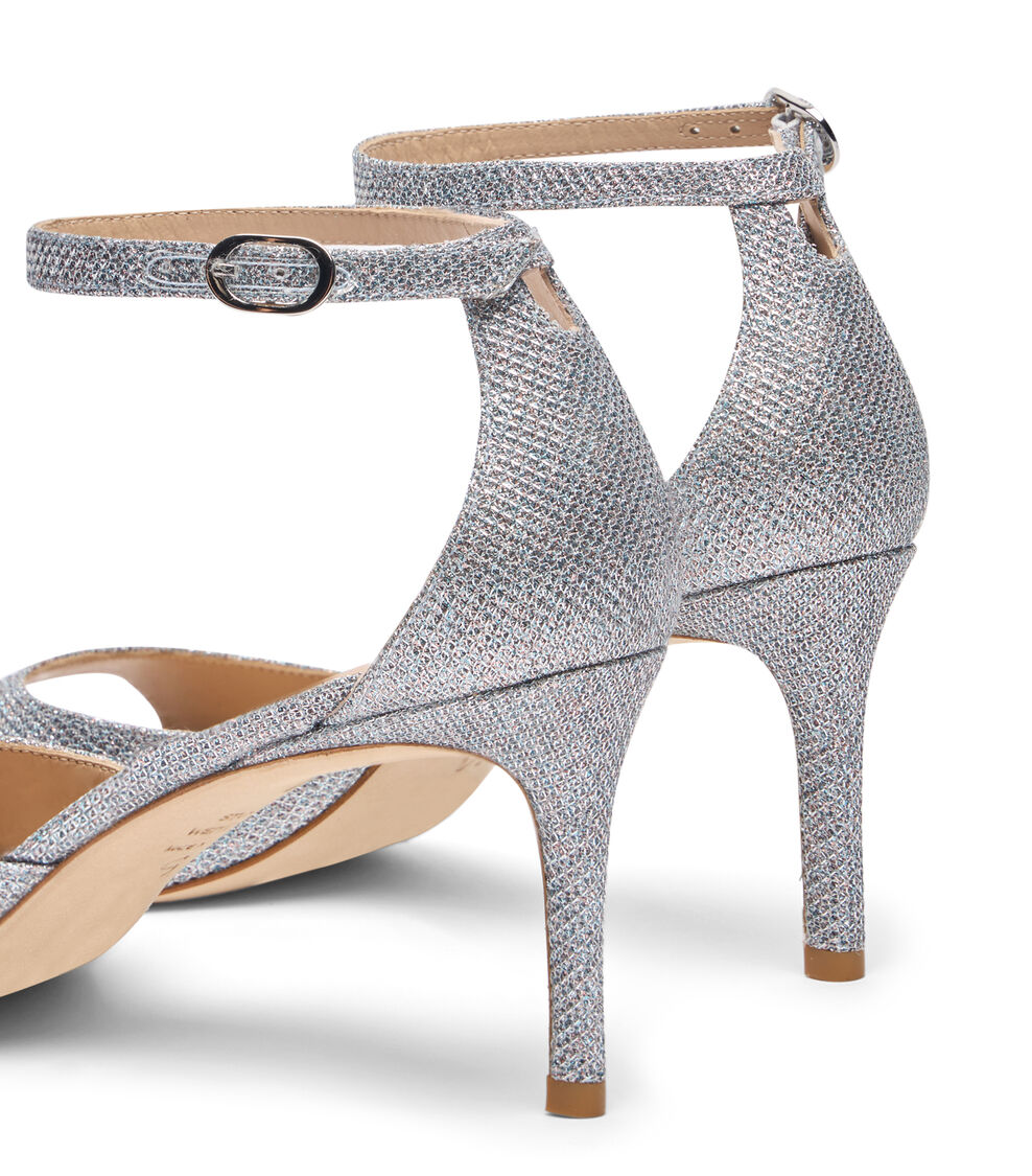 Stuart Weitzman NUDISTIA 75 SANDAL SILVER SH998NENSLV