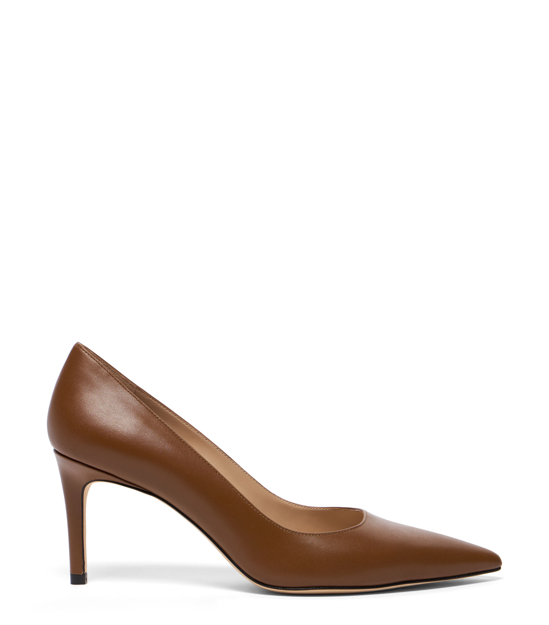 Stuart Weitzman, STUART POWER 75, PUMPS, TOASTED ALMOND, SMOOTH CALF