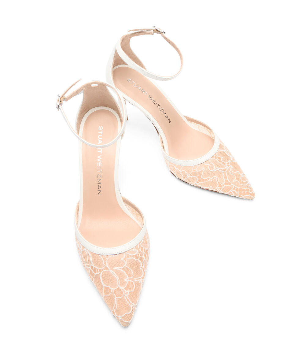 Stuart Weitzman STUART POWER STRAP 85 BLANCO/BEIGE/BLANCO SN572FOQYXO