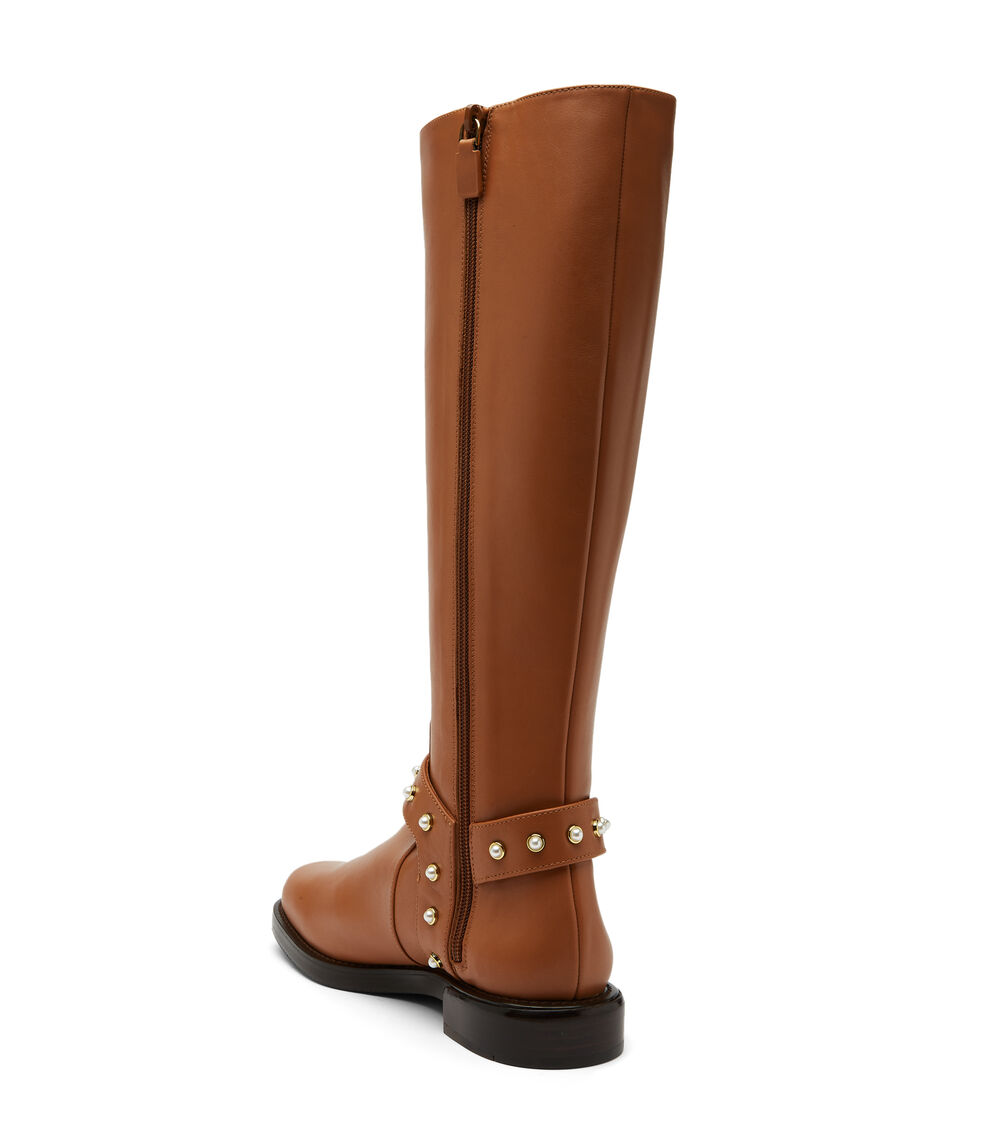 Stuart Weitzman PEARL MOTO BOOT TOFFEE SB870SMOTOF
