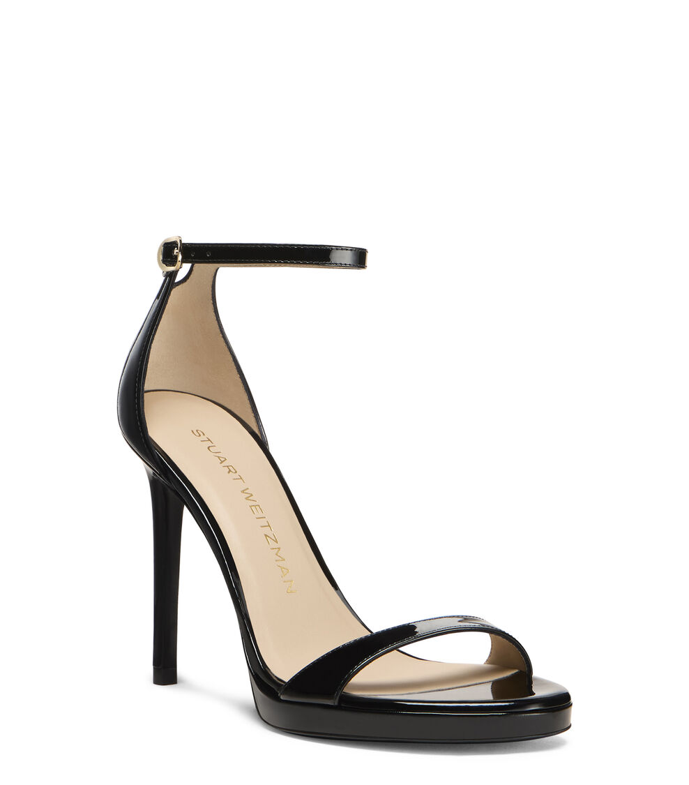 Stuart Weitzman NUDIST PLATFORM BLACK SL453PATBLK