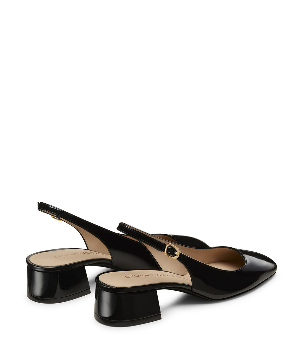 Stuart Weitzman MAEVE SLINGBACK 35 BLACK SK675PATBLK
