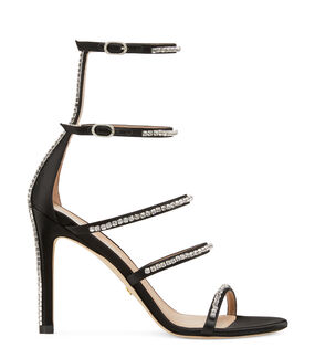 Stuart Weitzman NUDISTGLAM 100 GLADIATOR SANDAL SCHWARZ SC231SAYBCL