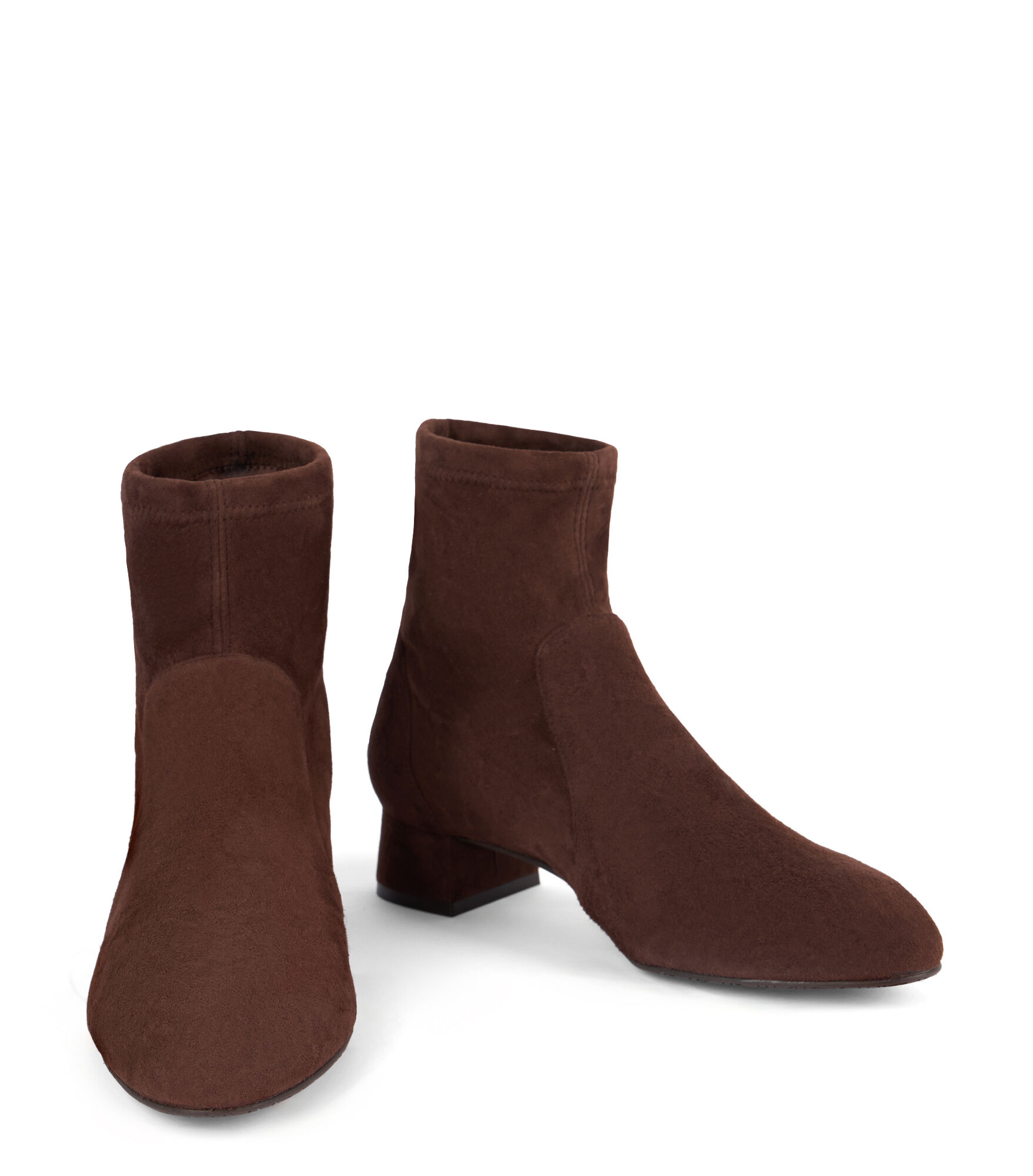 Suede sock bootie top