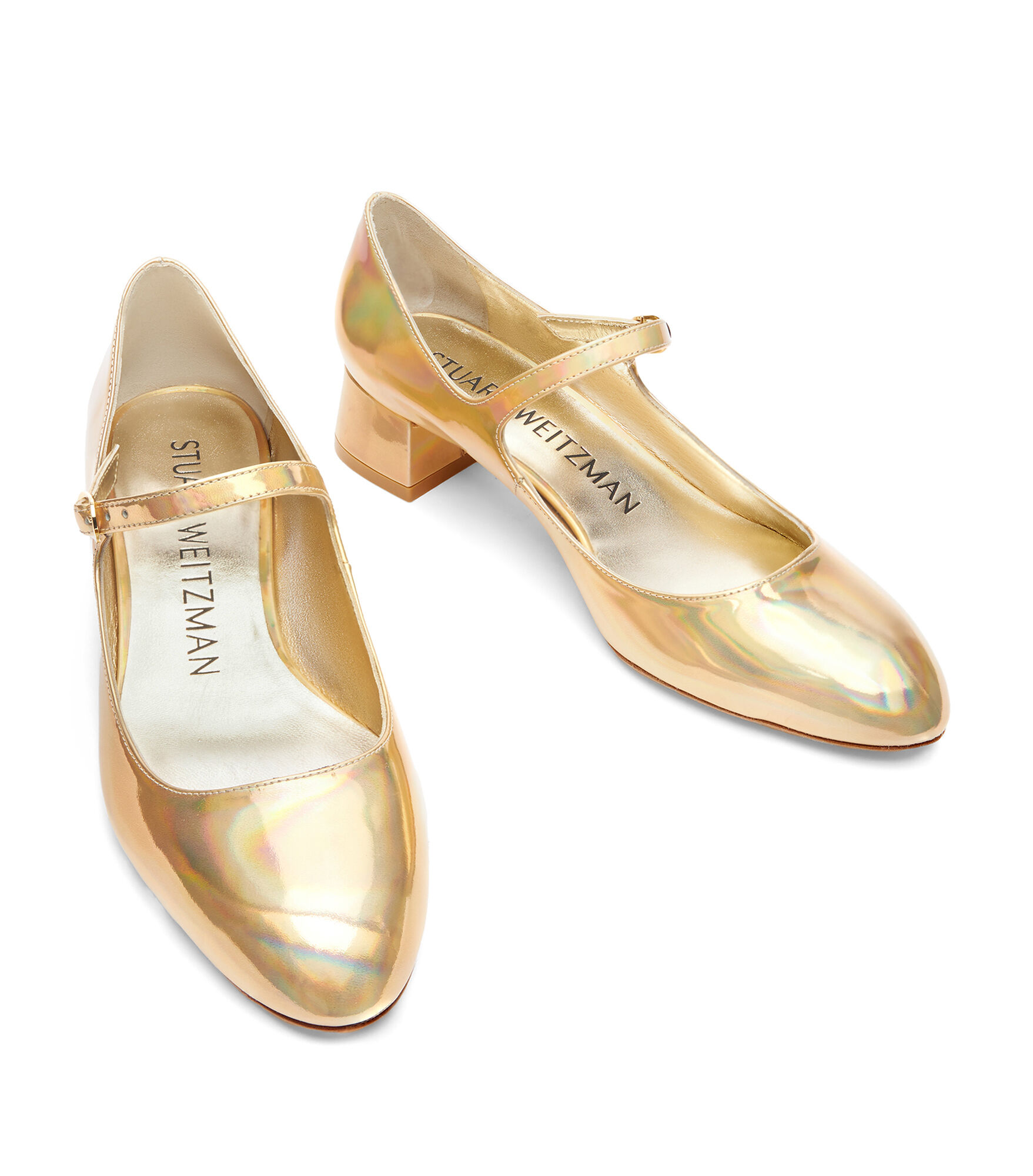 VIVIENNE 35 MARY JANE in PLATINO for Women | Stuart Weitzman®