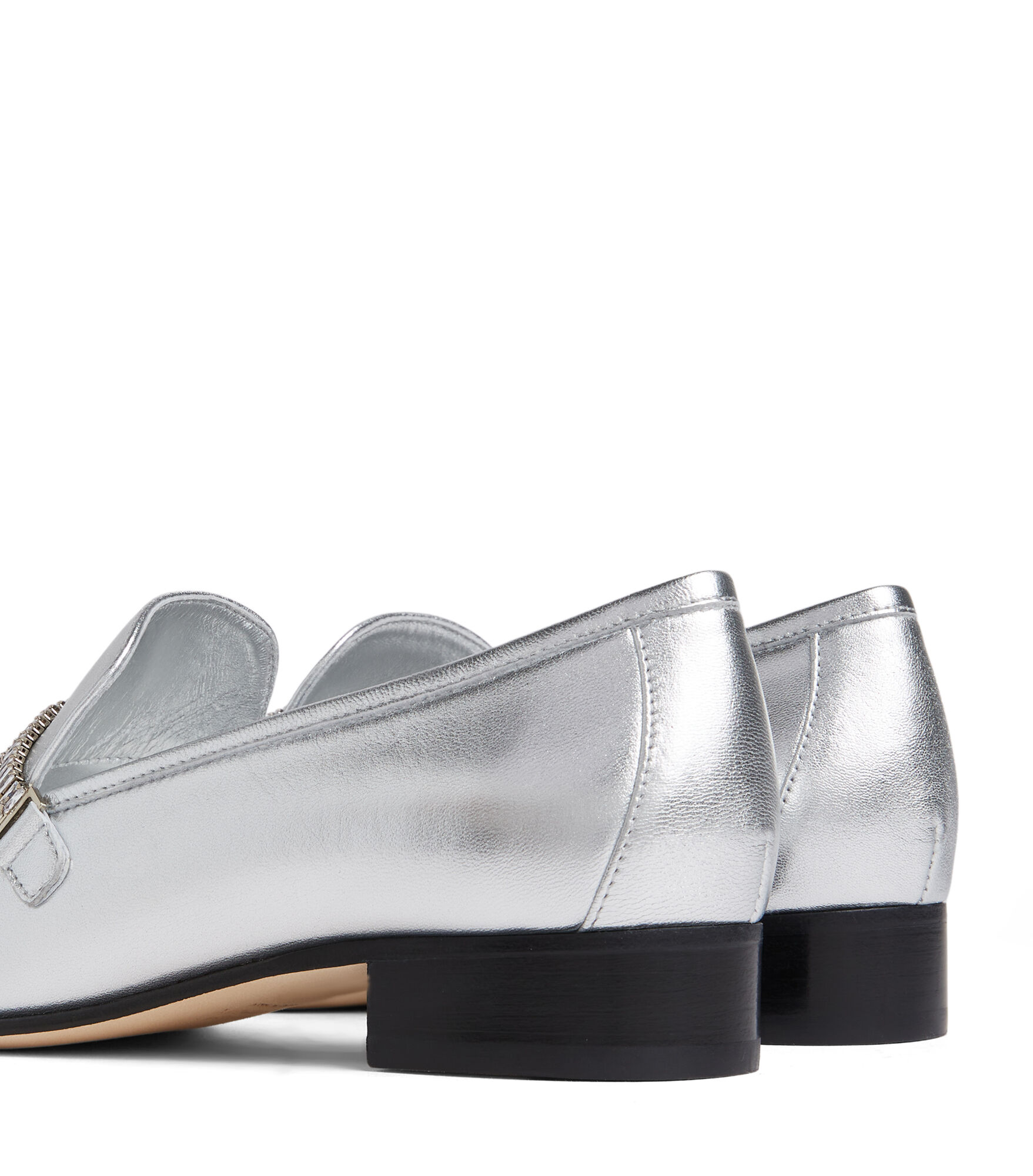 Silver loafers ladies store