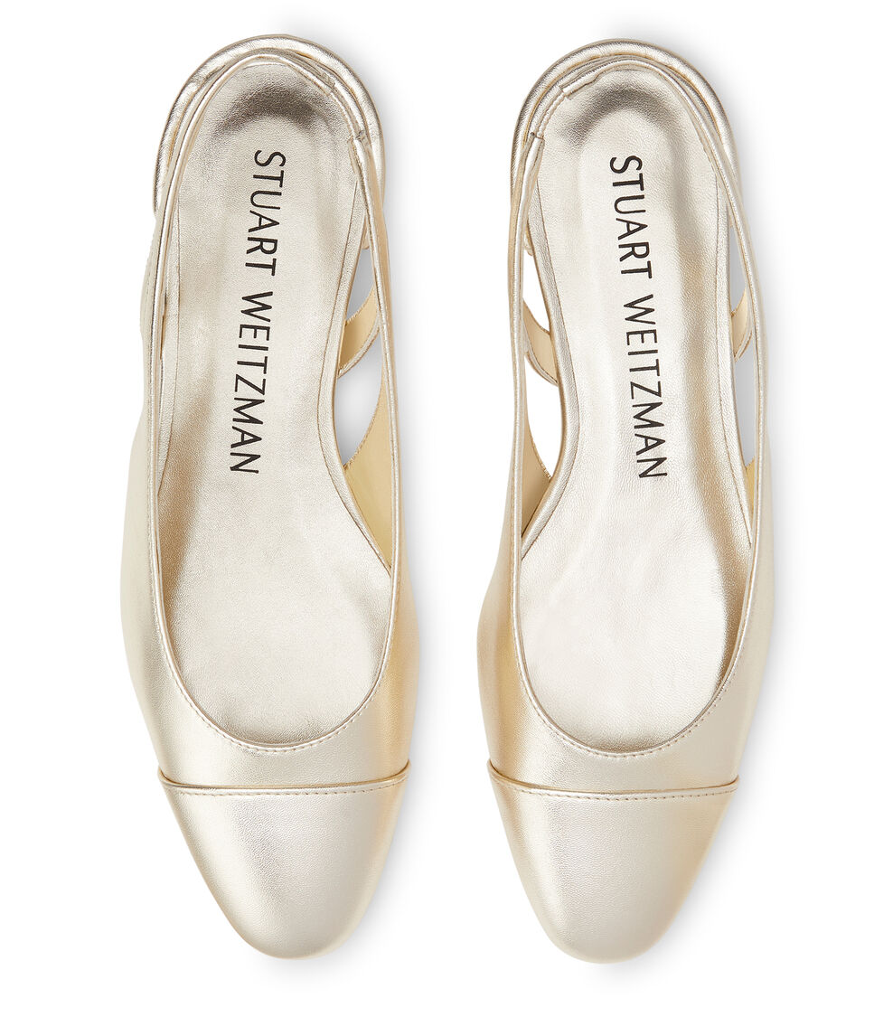 Stuart Weitzman CRYSTAL SLINGBACK ORO CHIARO SF516LIDLIO