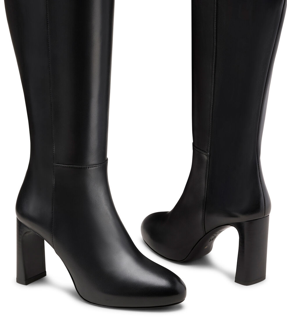 Stuart Weitzman BABETTE PLATFORM ZIP BOOT BLACK SN000DEKBLK