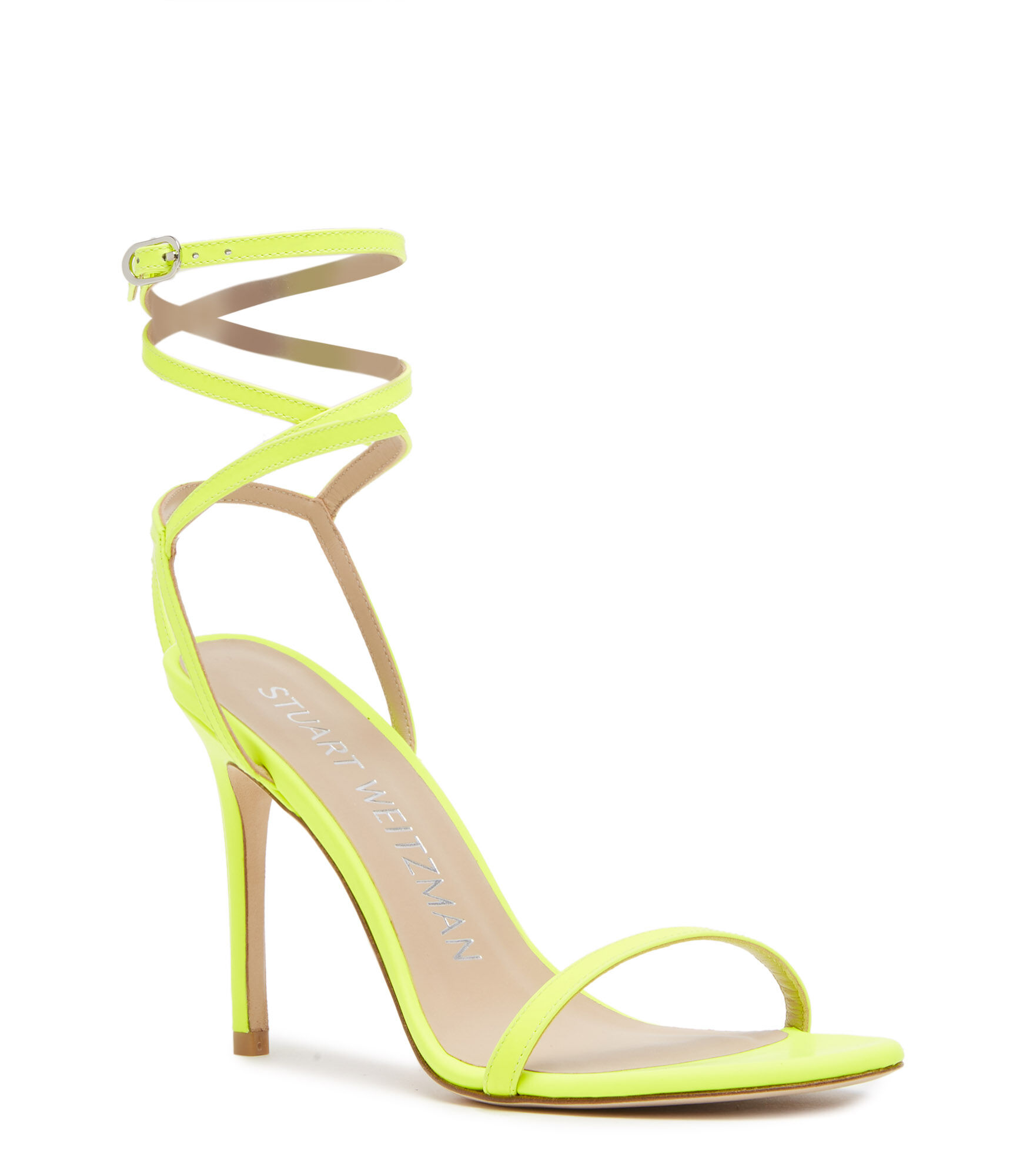 BARELYNUDE 100 WRAP SANDAL in NEON YELLOW for Women Stuart Weitzman