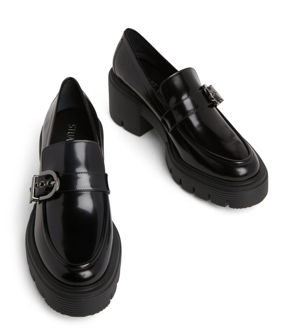Stuart Weitzman MAVERICK SOHO LOAFER BLACK SF626APSBLK