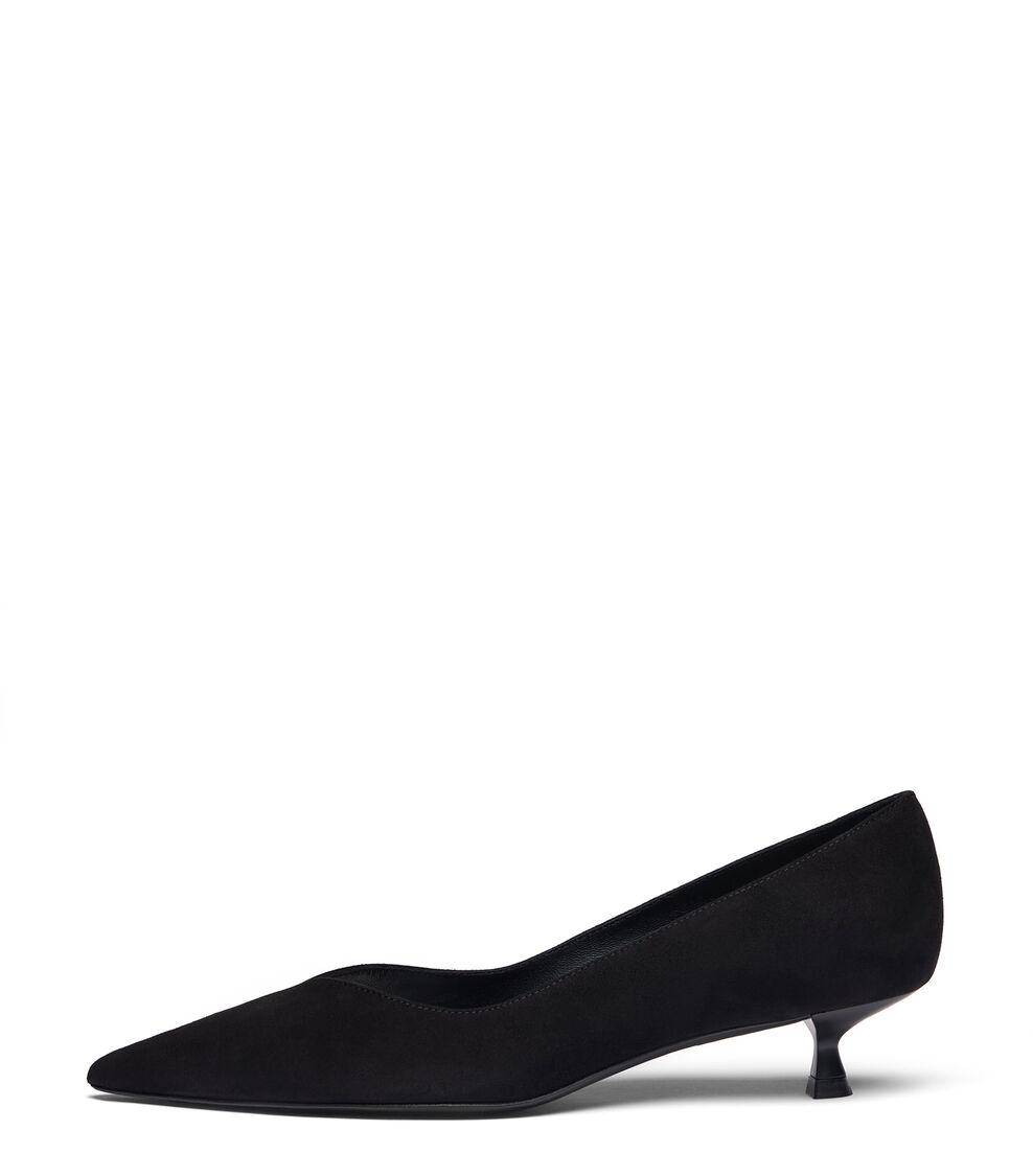 Stuart Weitzman EVA 35 PUMP BLACK SG891SUEBLK
